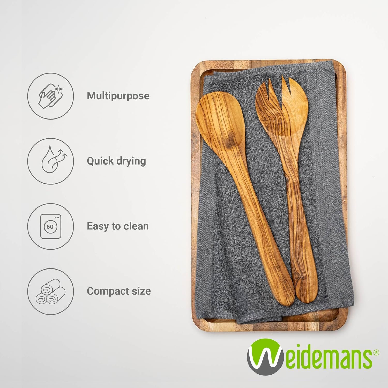Weidemans 13x13 Soft Cotton Washcloths Set of 6 Ultra-absorbent Machine Washable