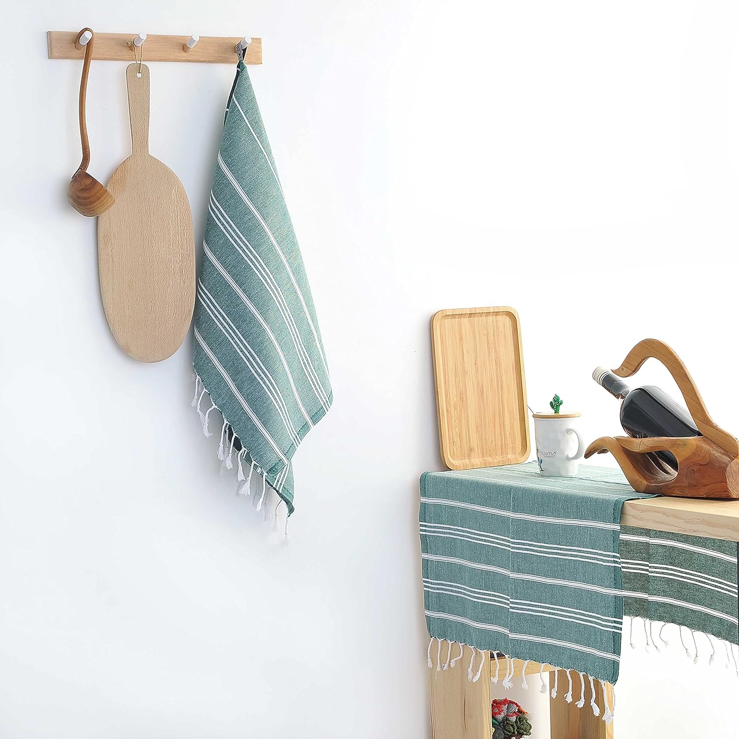 Cacala Luxury Turkish Hand Towels ArmyGreen