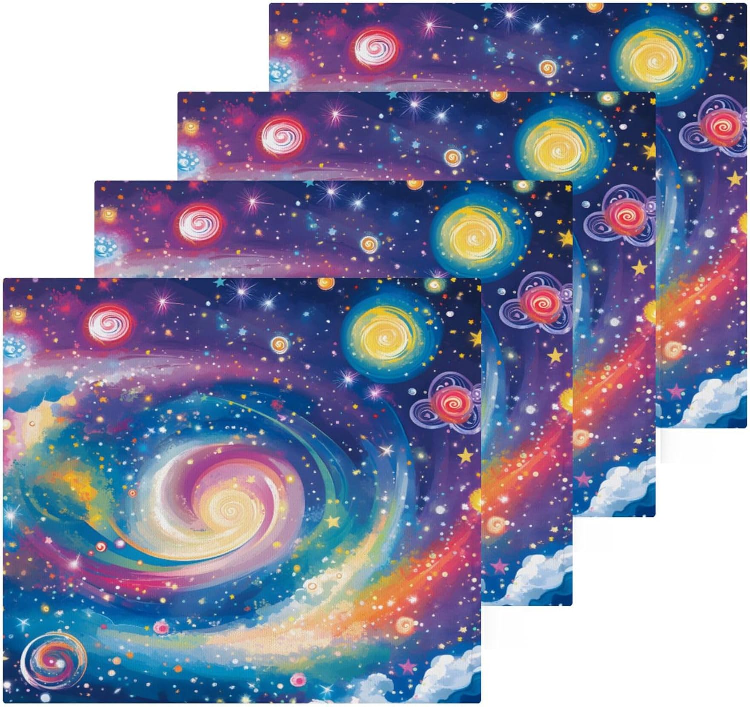 Fast Drying Galaxy Washcloth Set for Bathroom Kitchen