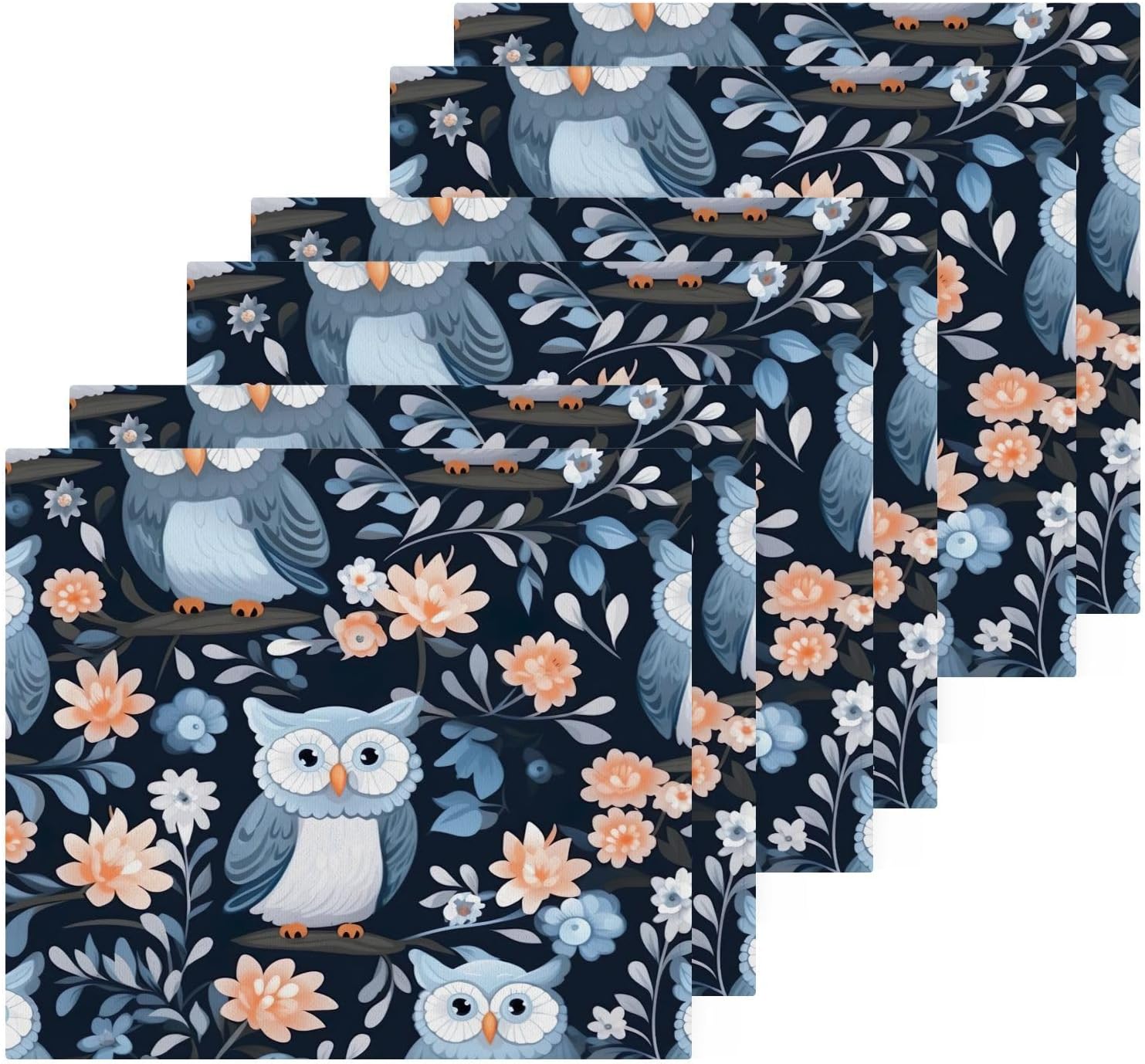 Yettasbin Owl Washcloth 2-Piece Reusable Face Towels