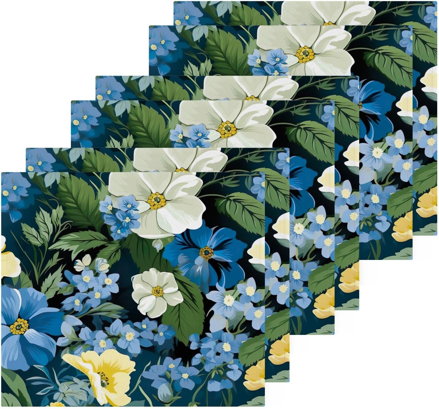 Floral Beauty Washcloth Set Soft Absorbent 12x12