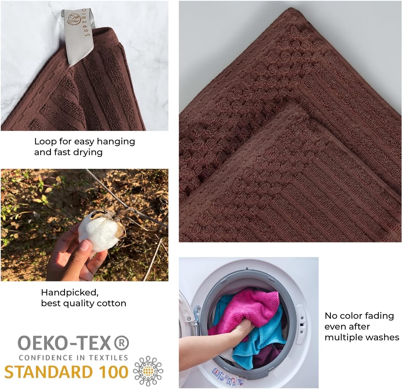 Durable Cotton 6-Piece Towel Set for Daily Use