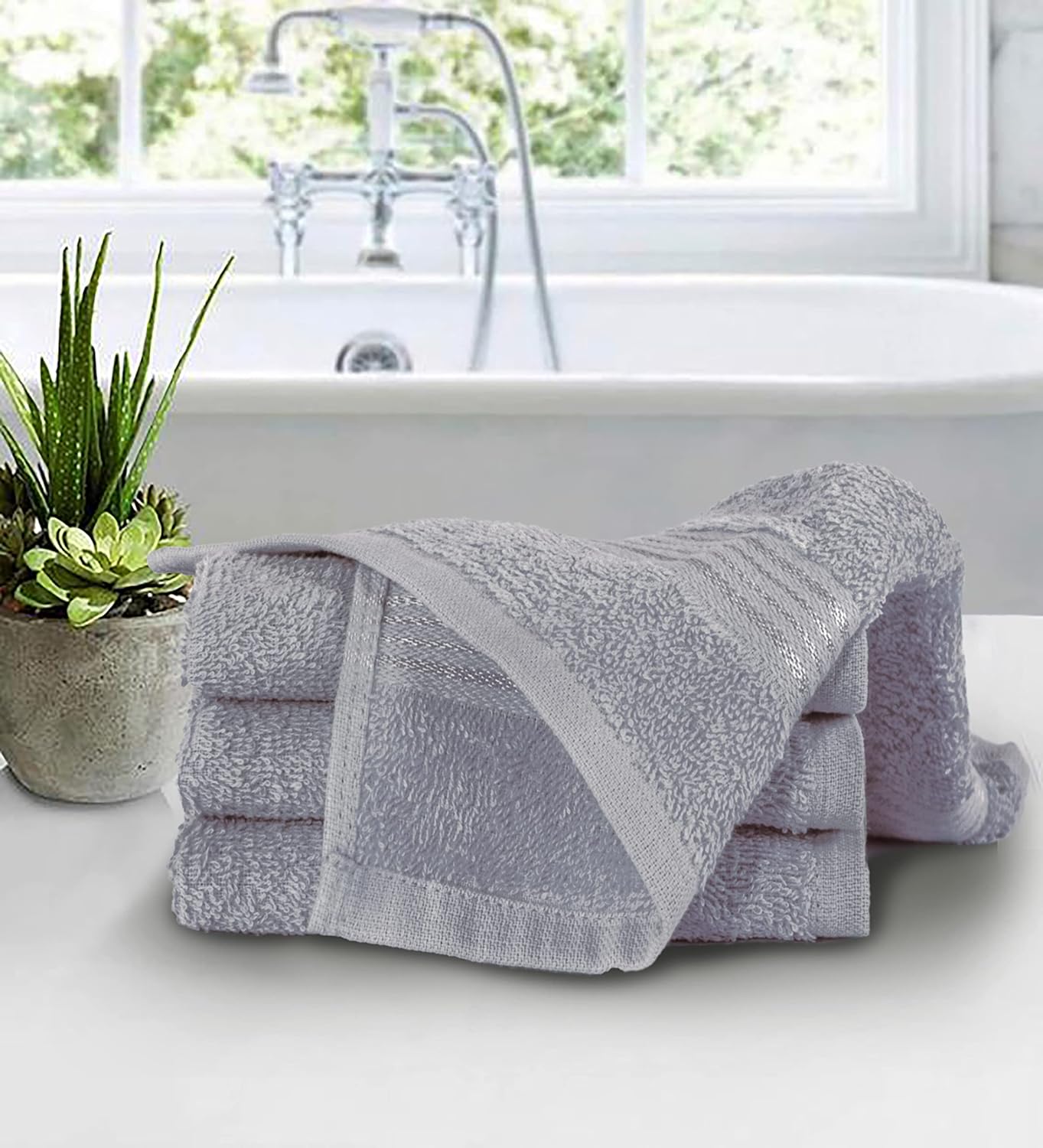 ULTRA SOFT COTTON FACE TOWELS MULTI-PURPOSE WASHCLOTHS