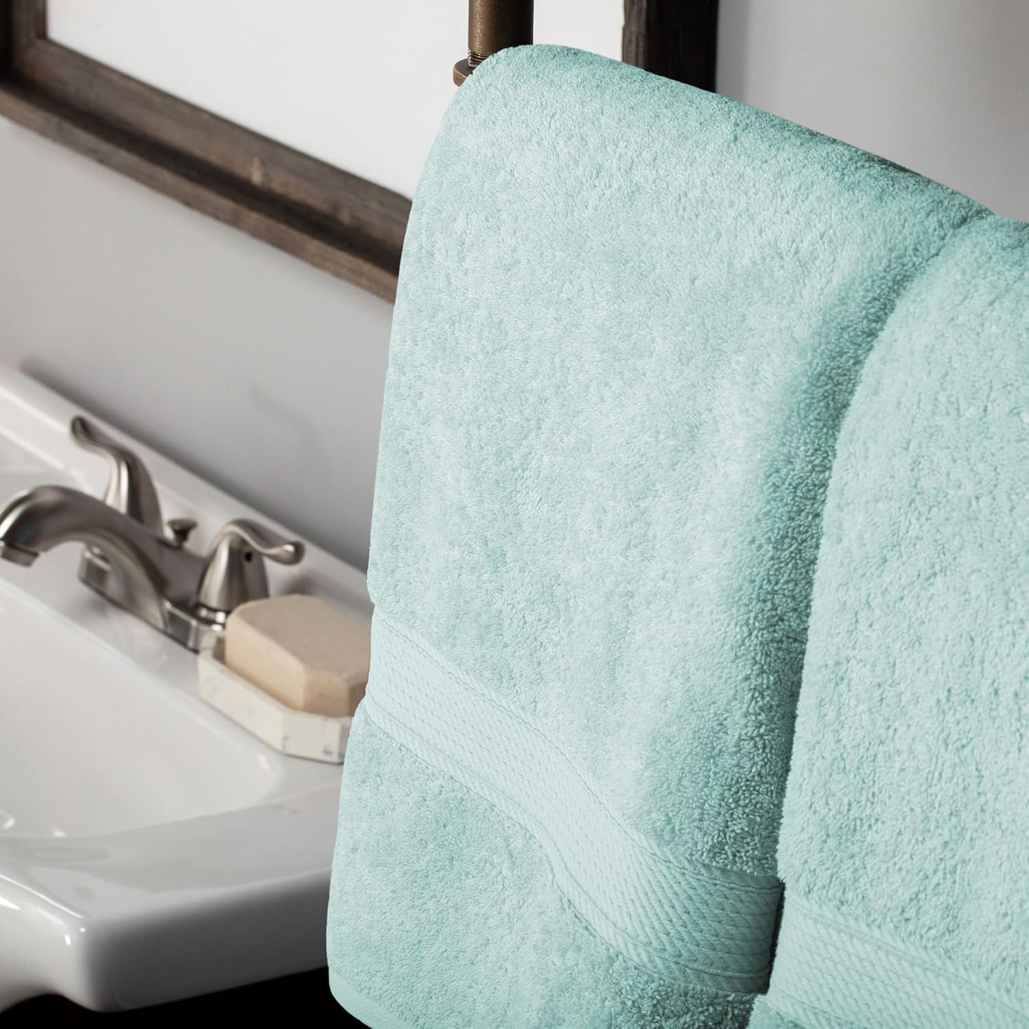 Superior Luxury Egyptian Cotton Pile Bath Towels Set Ultra Soft Plush