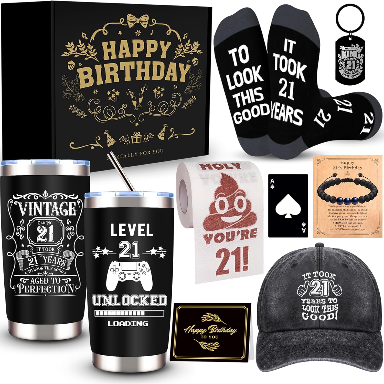 9-in-1 21st Birthday Party Set for Boys