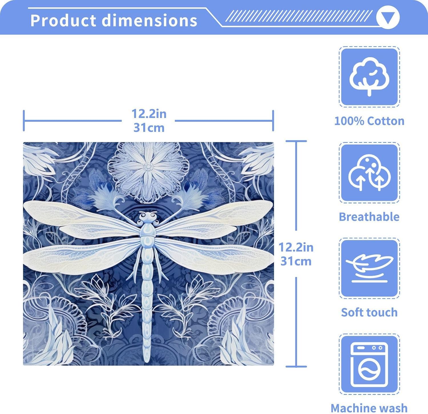Double-Stitch Softness 2-Piece Reusable Cotton Face Towels