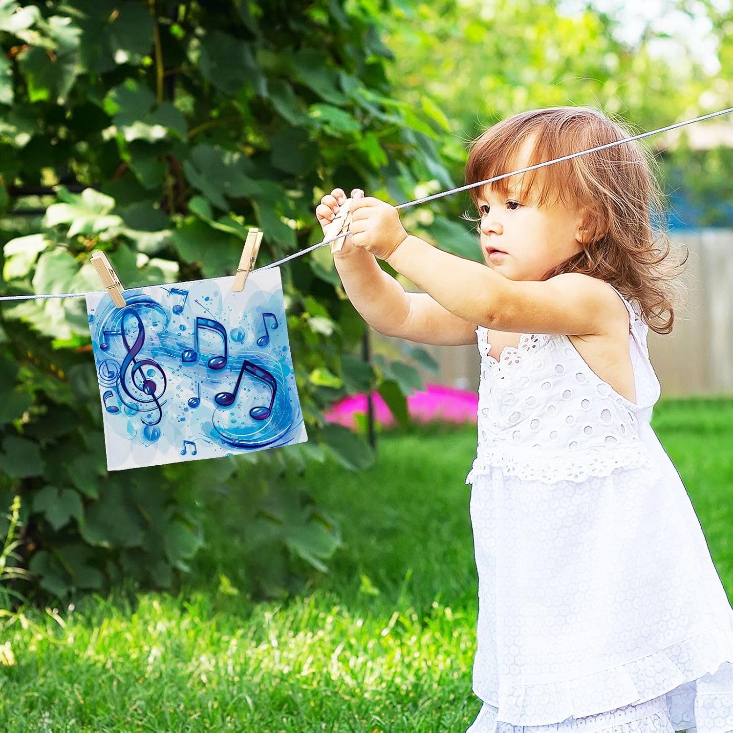 Musical Note Washcloths for Babies