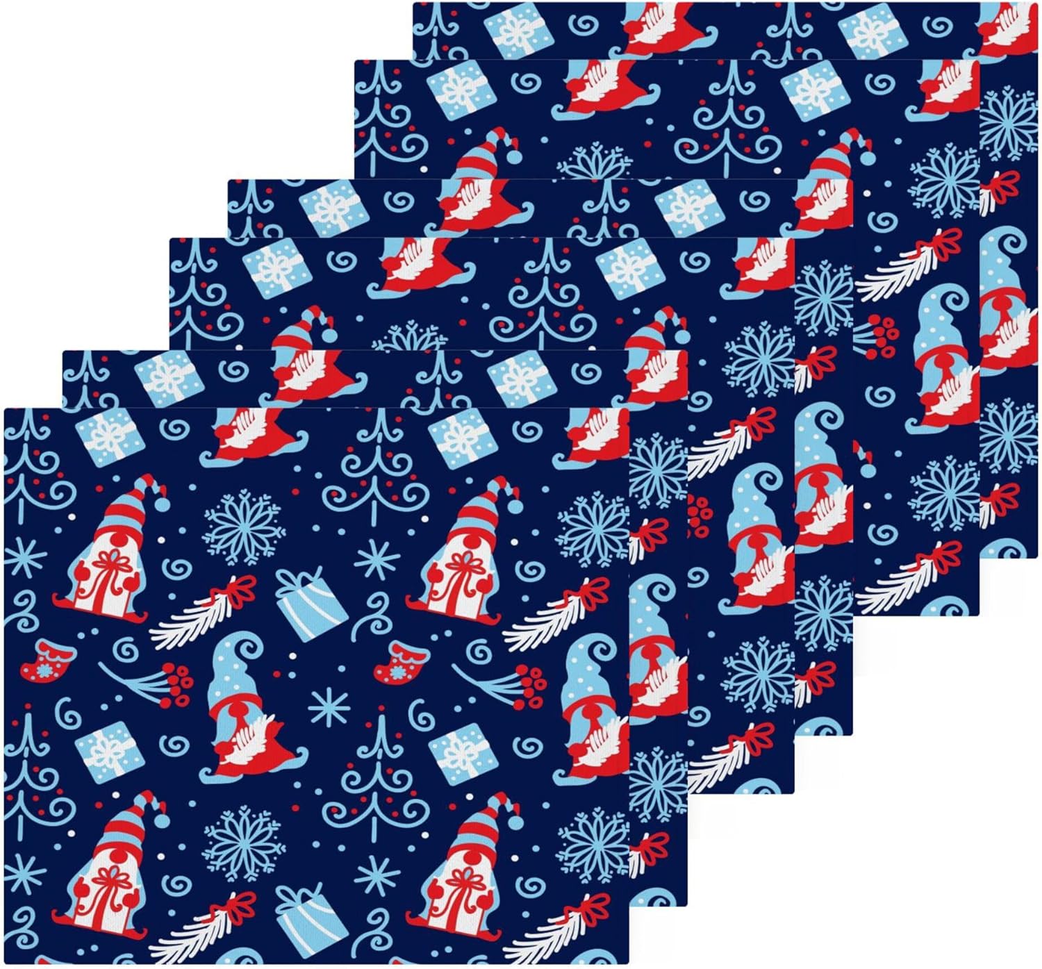 Xigua Christmas Gnomes Washcloth Set 2-12 Pcs