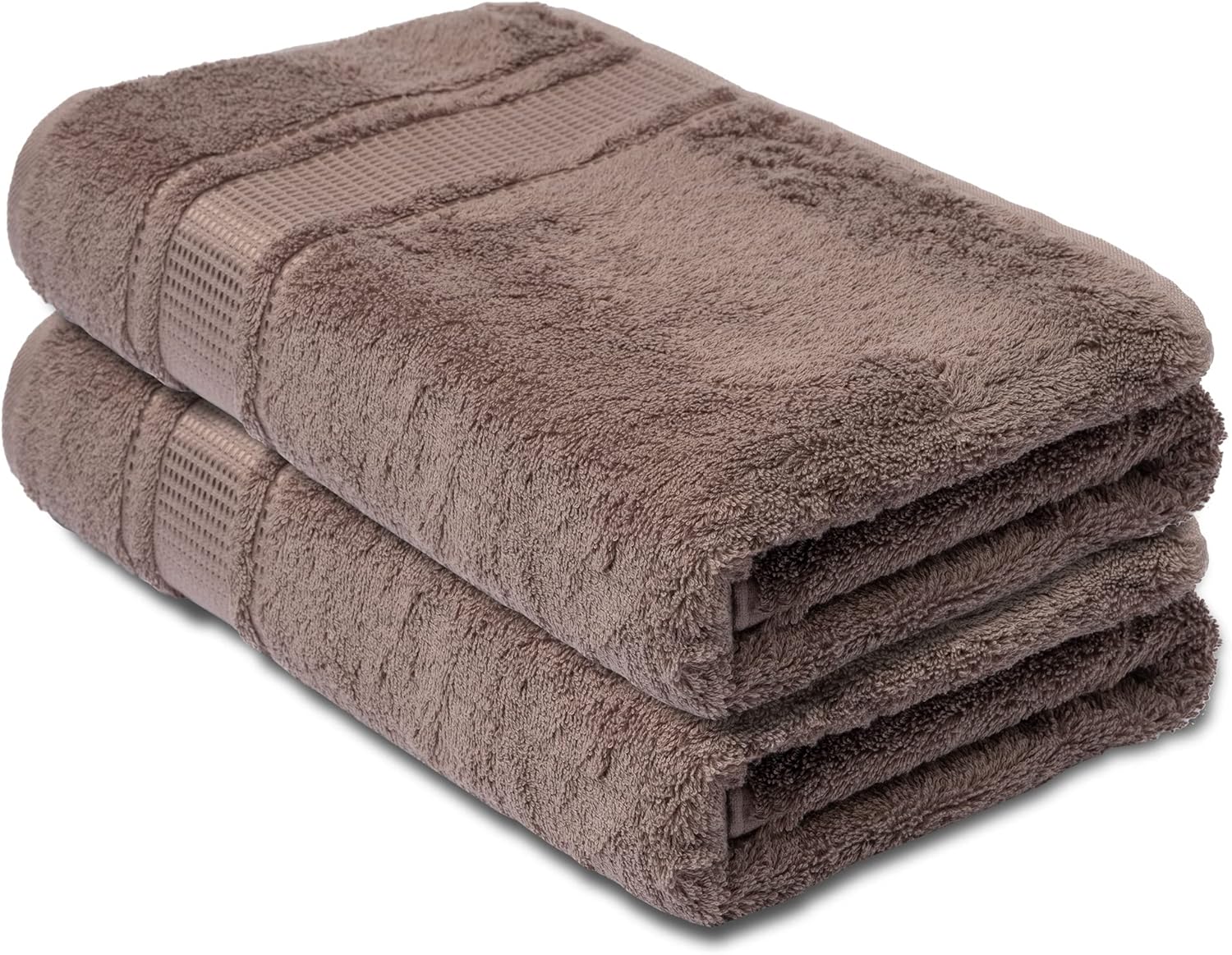 2-Piece Mocha Brown Bath Towel Set