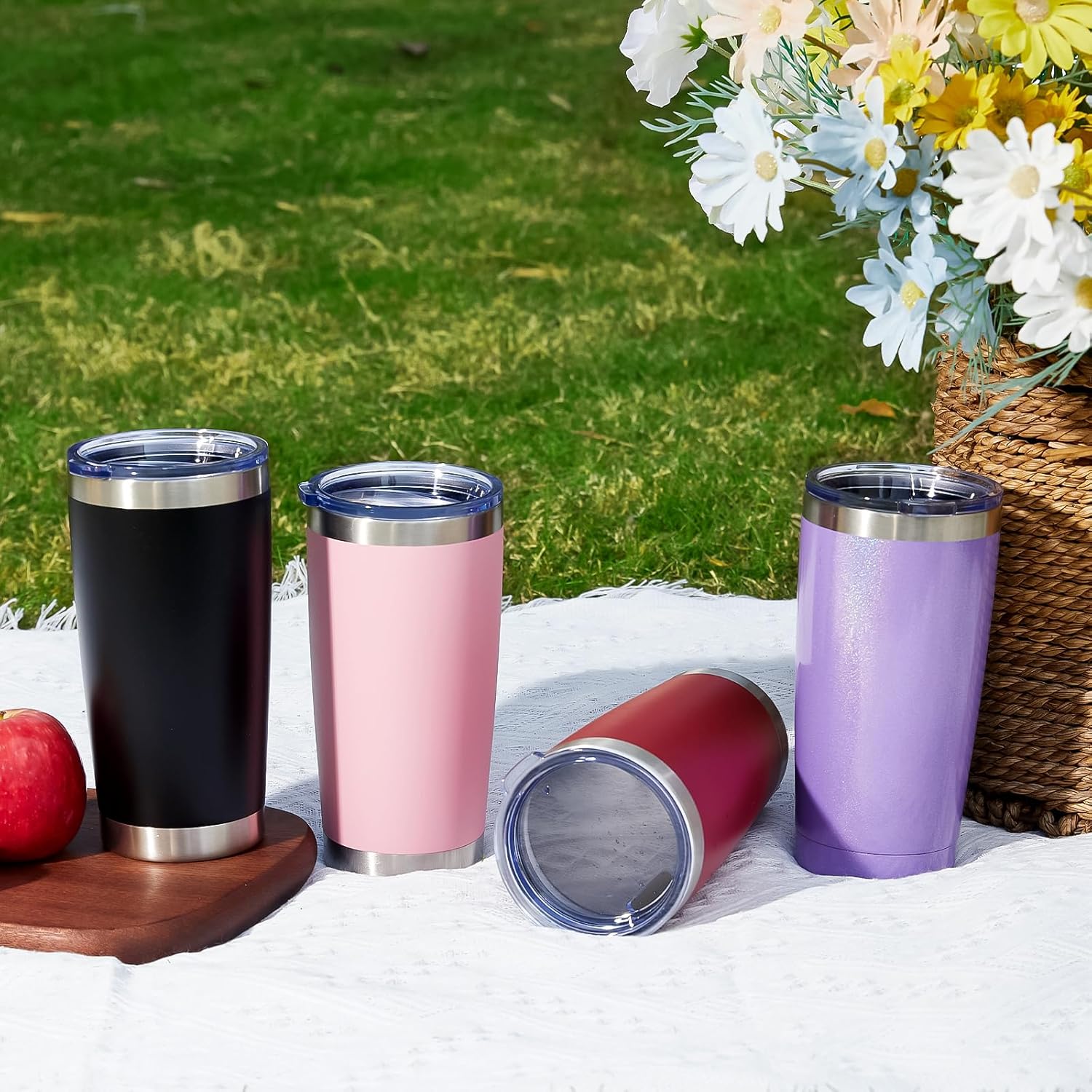 Perfect Gift for Travelers Double Wall Vacuum Insulated 20oz Tumbler Set