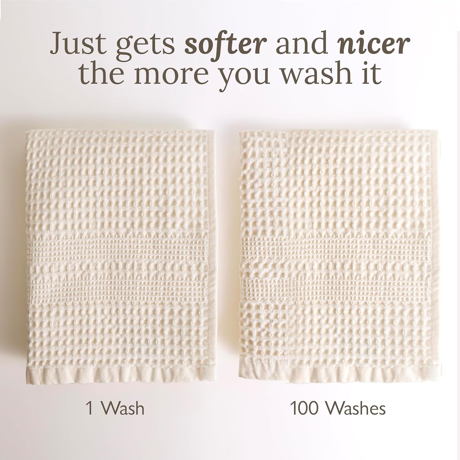 Gilden Tree Waffle Towels Set of 4 Pewter