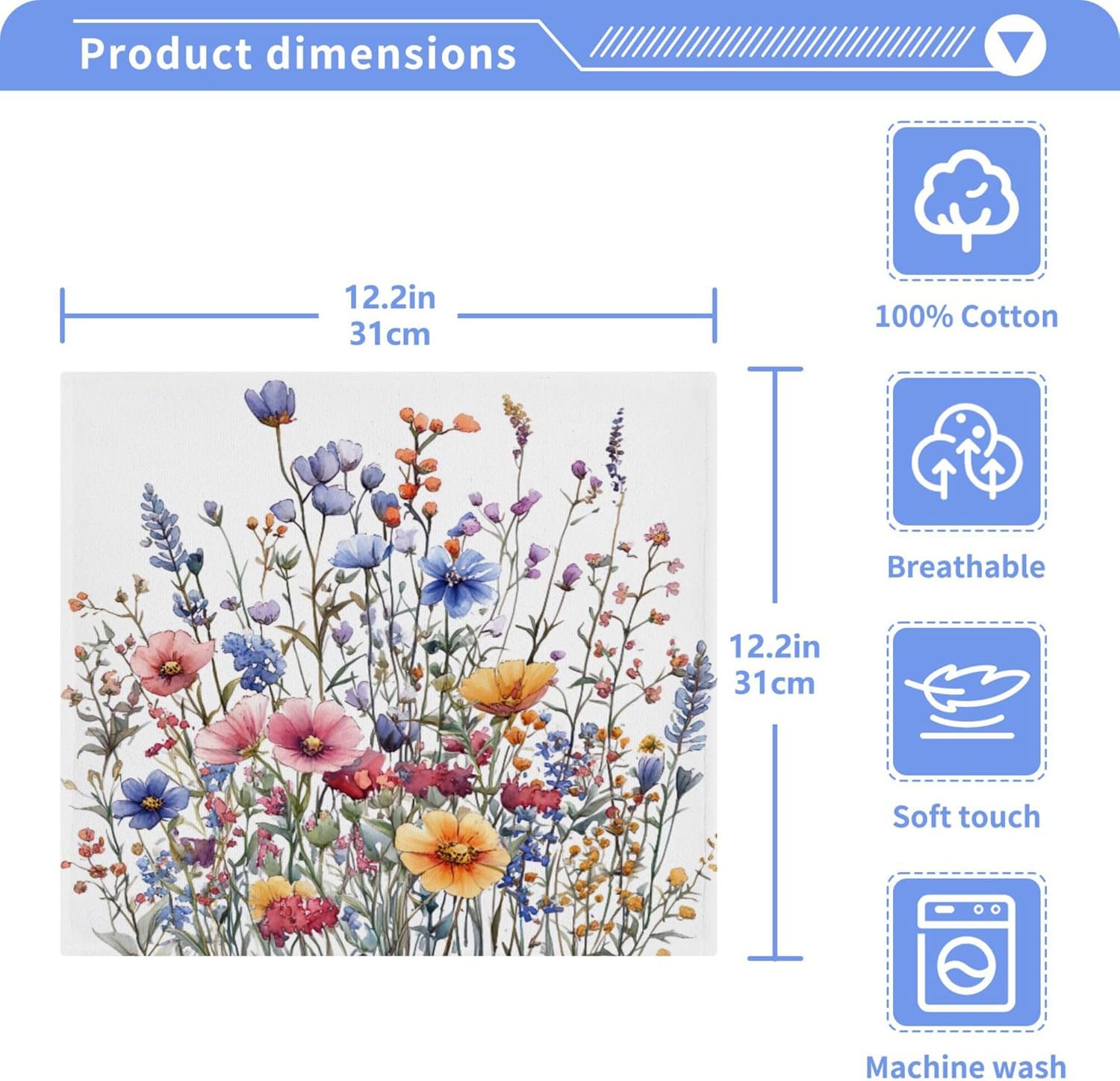 Effortless drying washcloths for face bath and kitchen