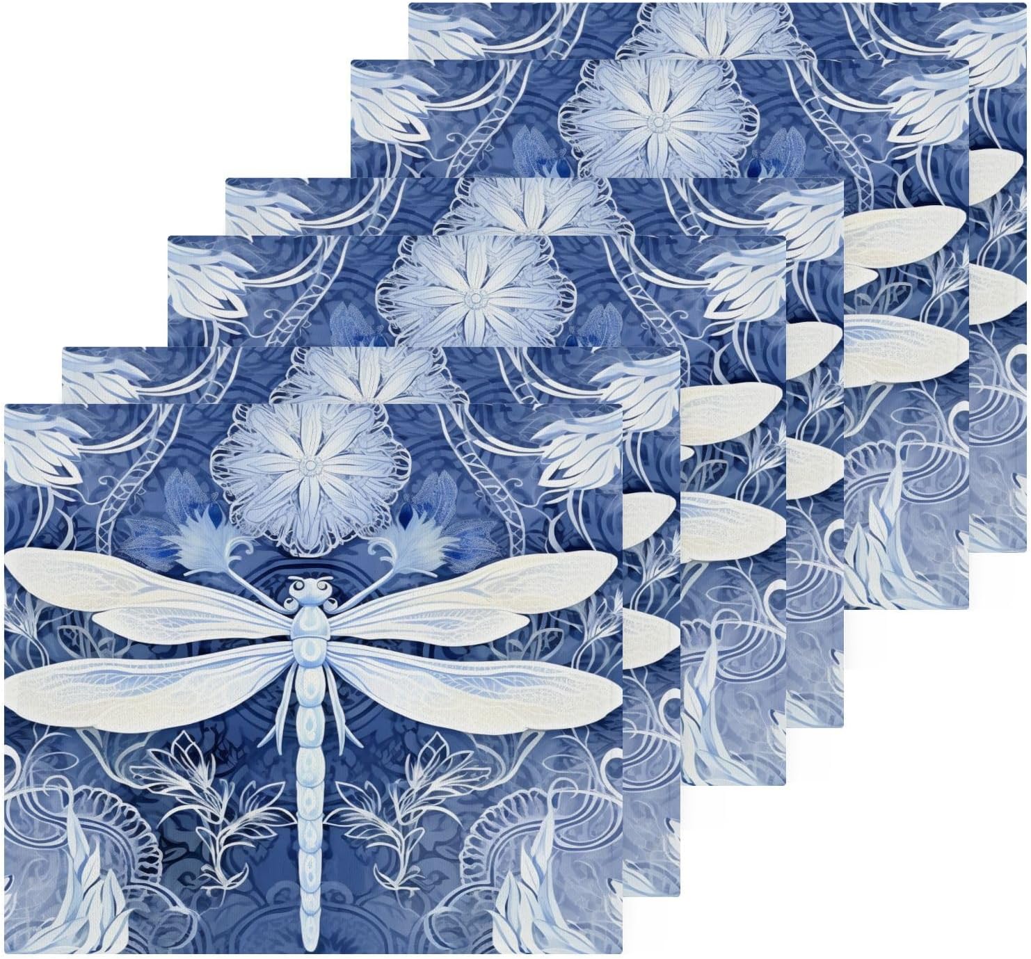 Perfect Usability Dragonfly Washcloths 2Pack Soft Absorbent Cotton Washable Reusable Face Towels