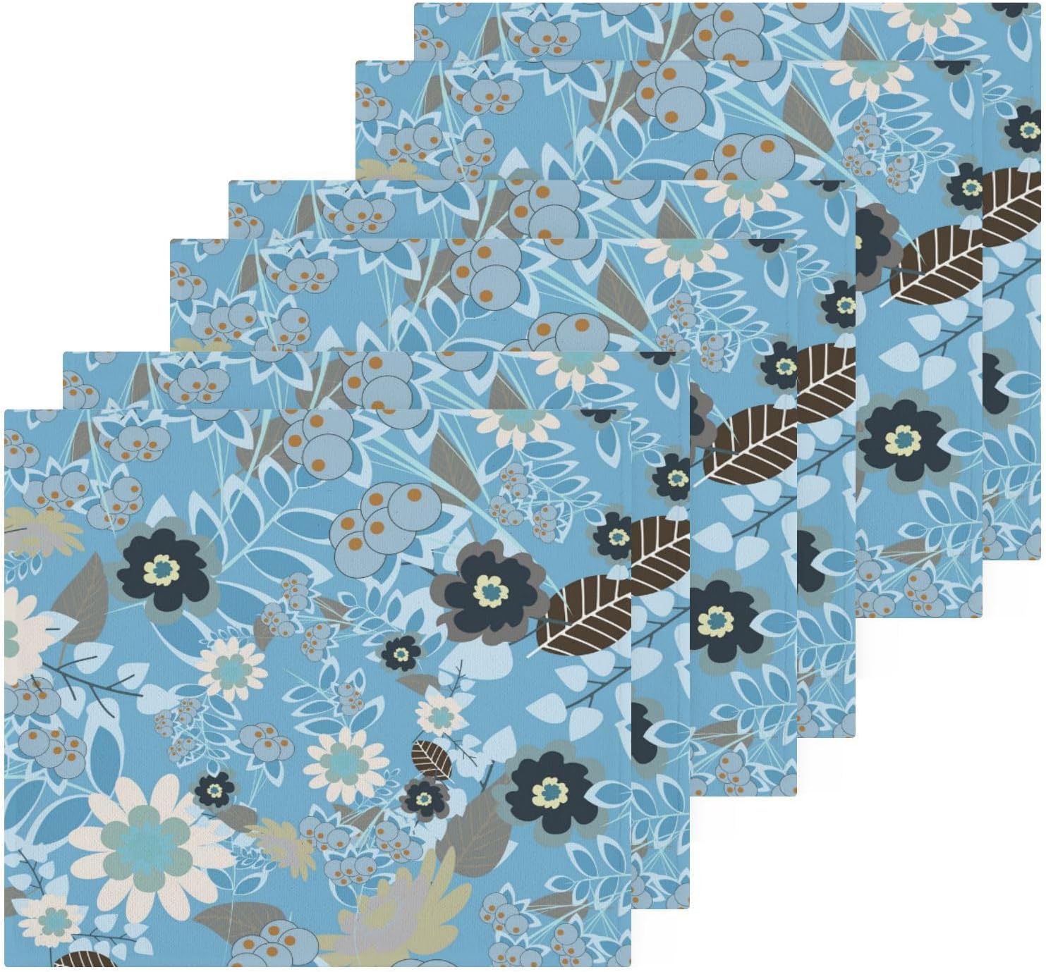 YETTASBIN Abstract Flowers Washcloths 2 Pack