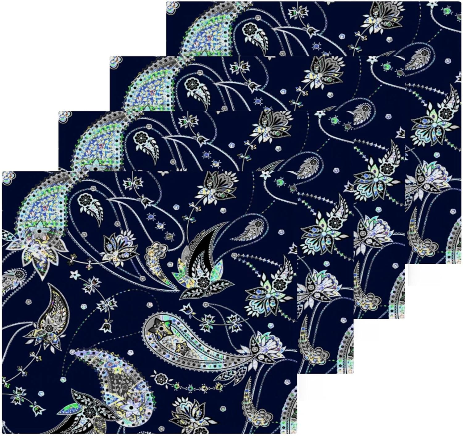 Paisley Washcloth Set for Fast Drying Perfect for Home Use