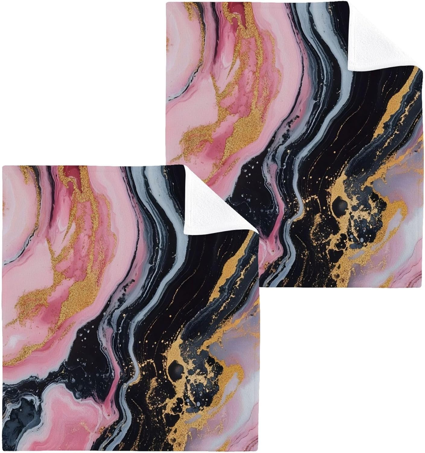 Premium Marble Washcloth Set for Fast Drying