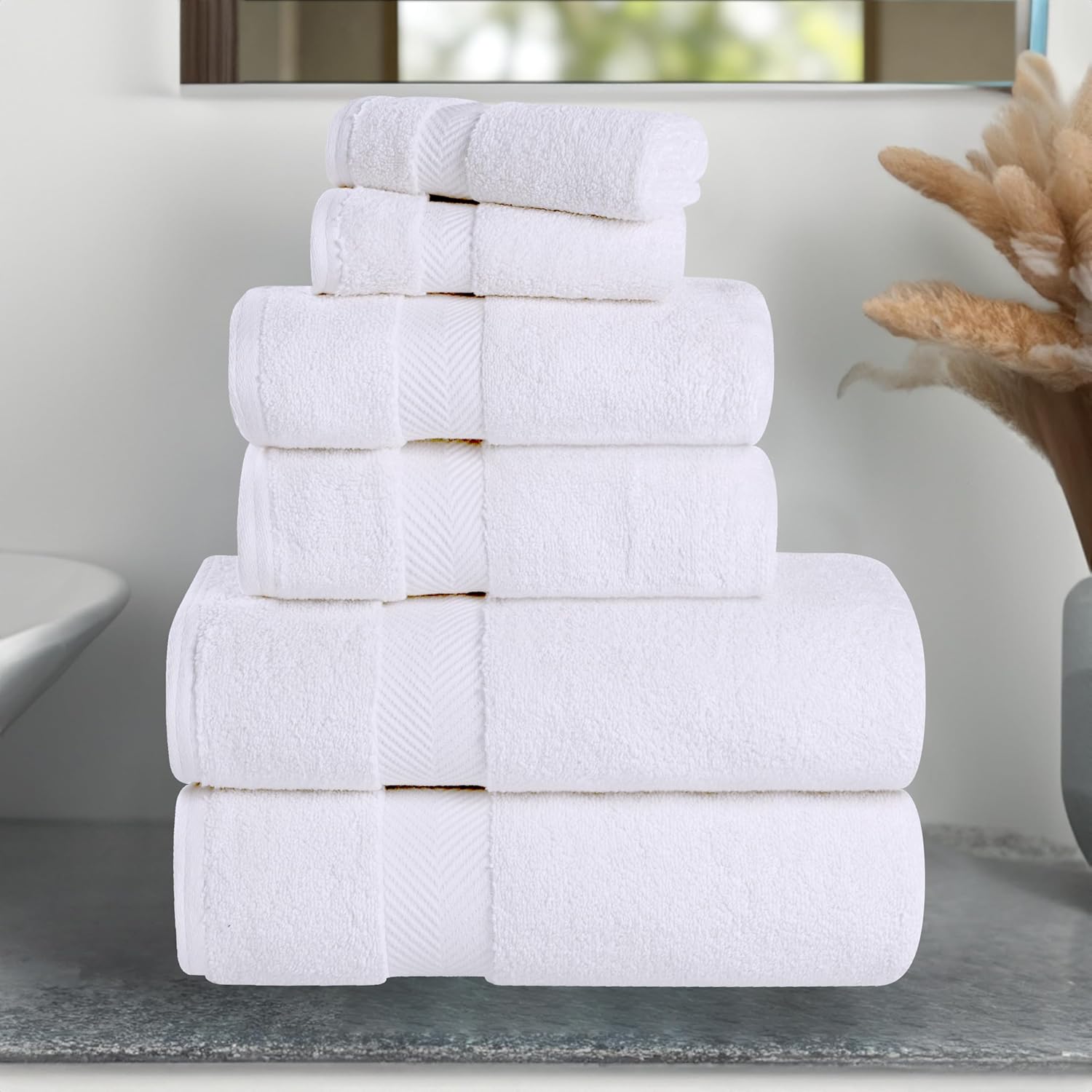 Superior Zero Twist 100 Cotton bathroom towel set