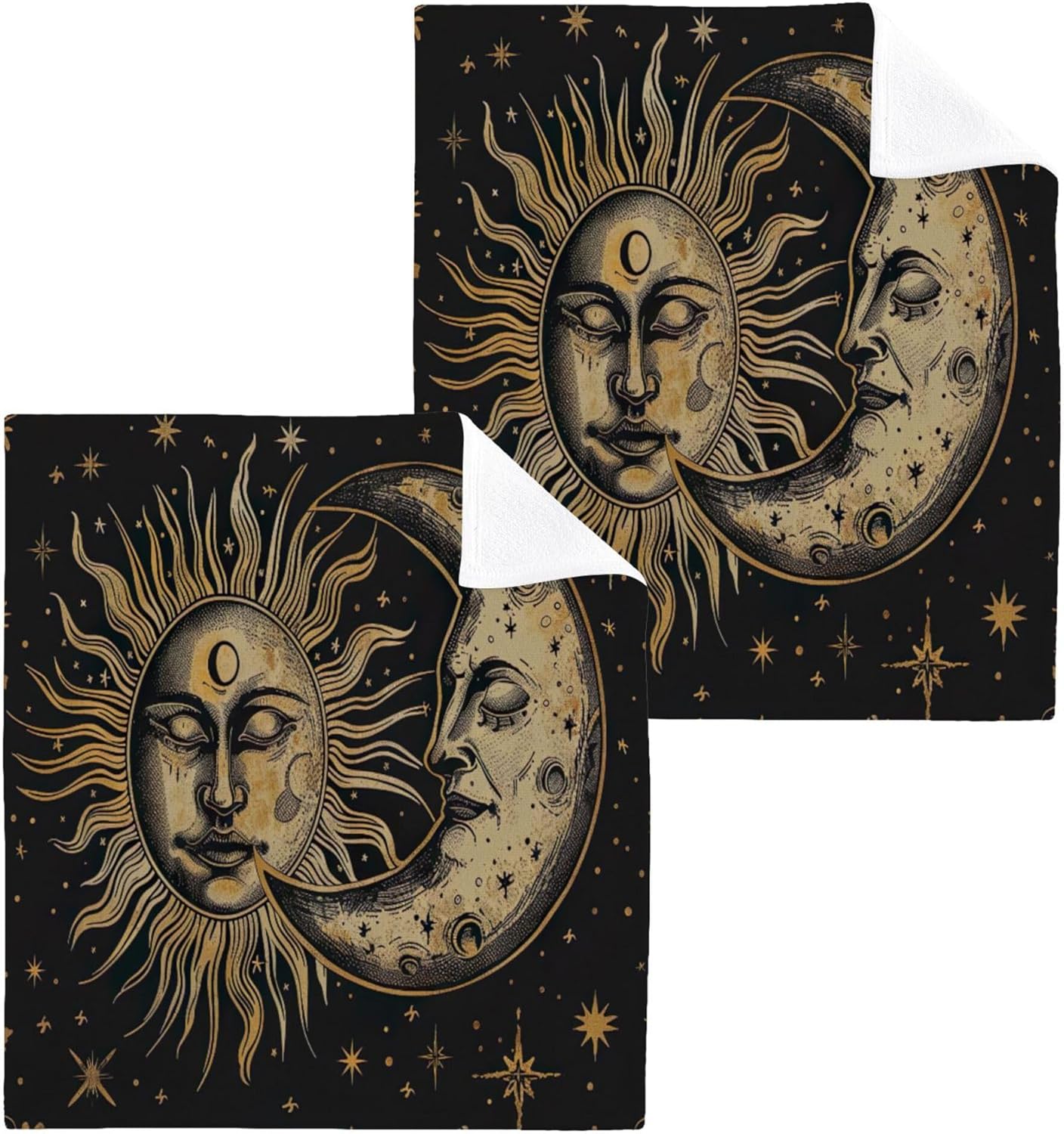 Xigua Sun and Moon Washcloth Set