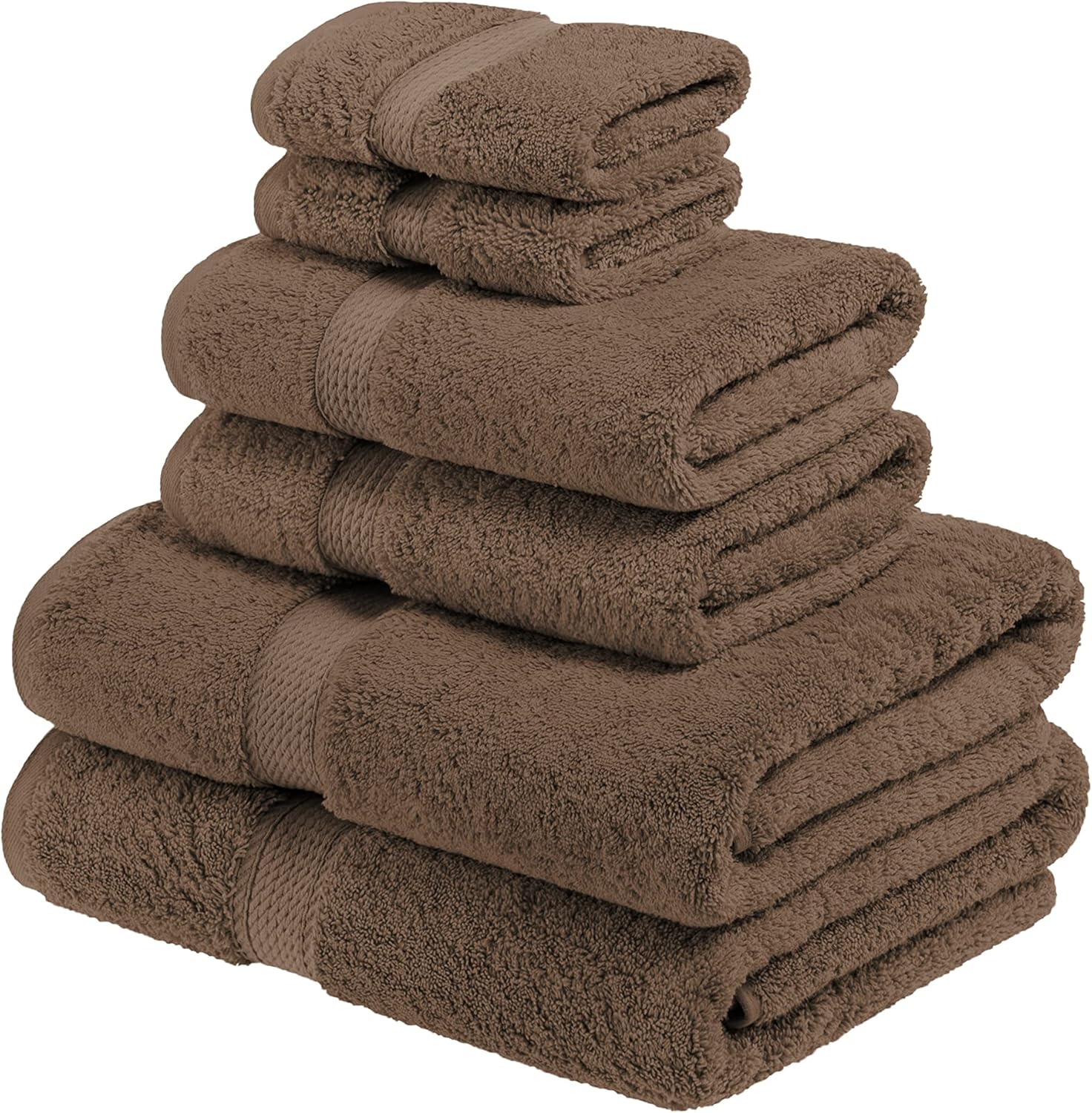 Superior Egyptian Cotton Pile 6-Piece Bath Towel Set