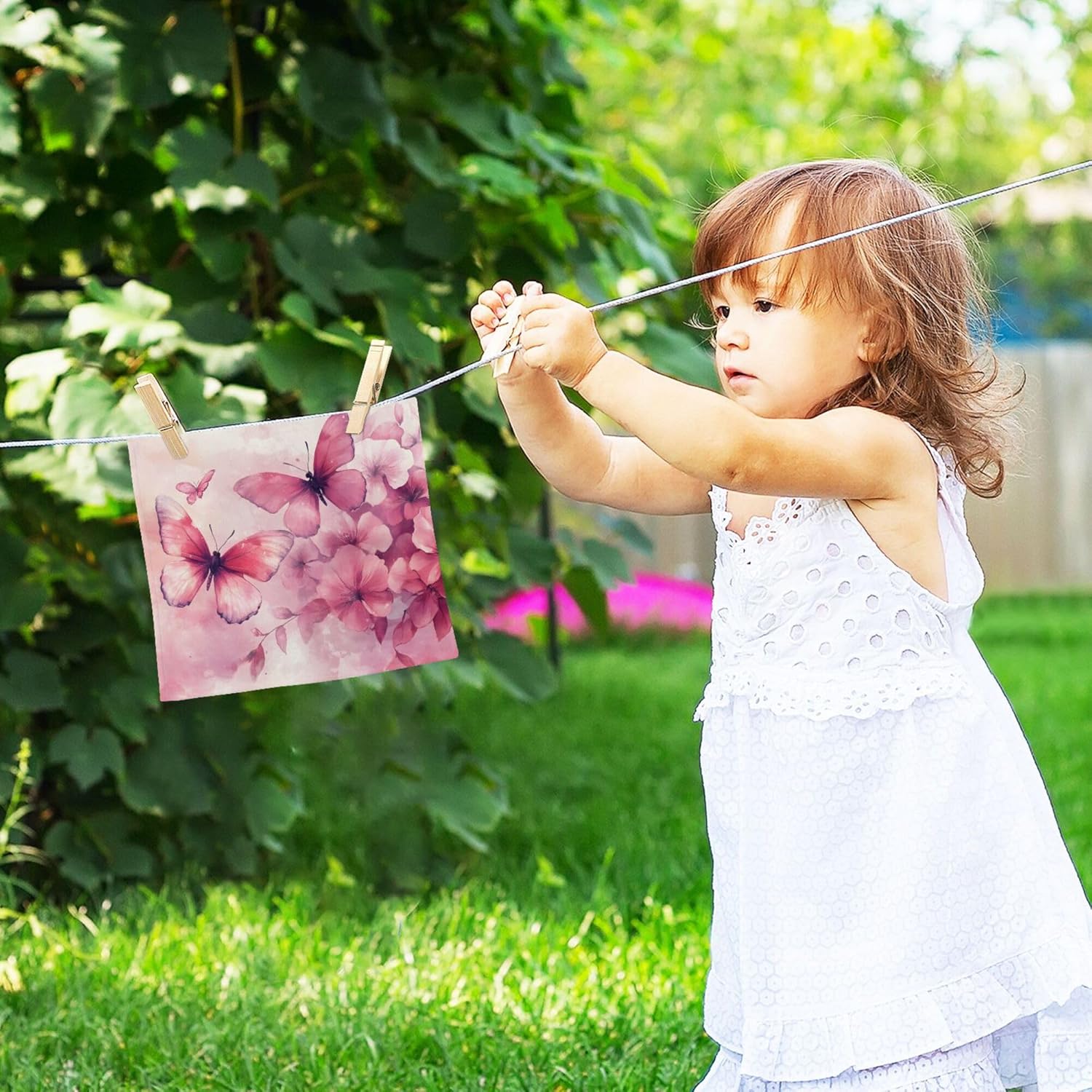 Stylish Xigua Butterflies Washcloth Set