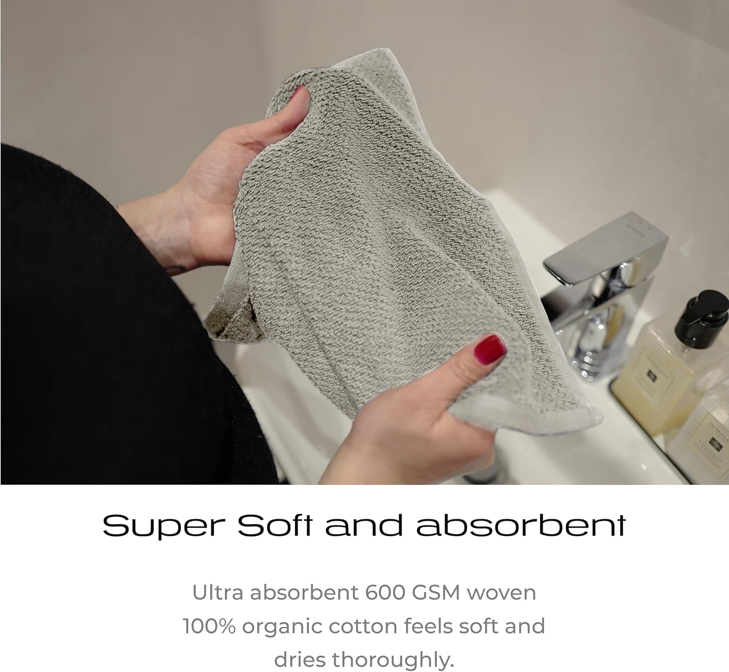 Luxury Face Washcloths Silver Infused 4-Pack