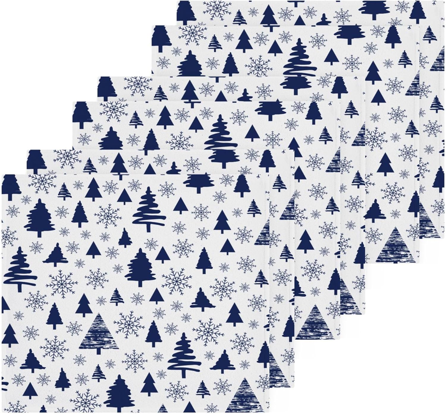 Xigua Christmas Tree Fast-Drying Washcloth Set 12-Inch Set of X