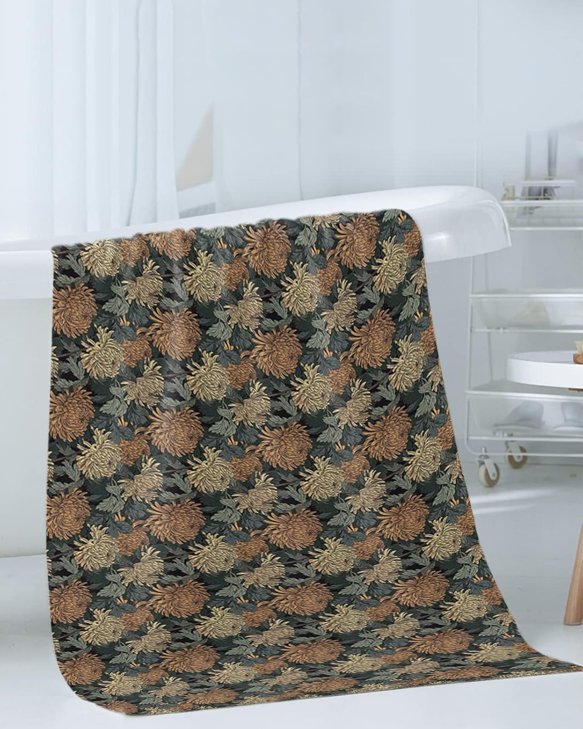 ZOE GARDEN Dahlia Flower Towel Set 3-PC Microfiber 1