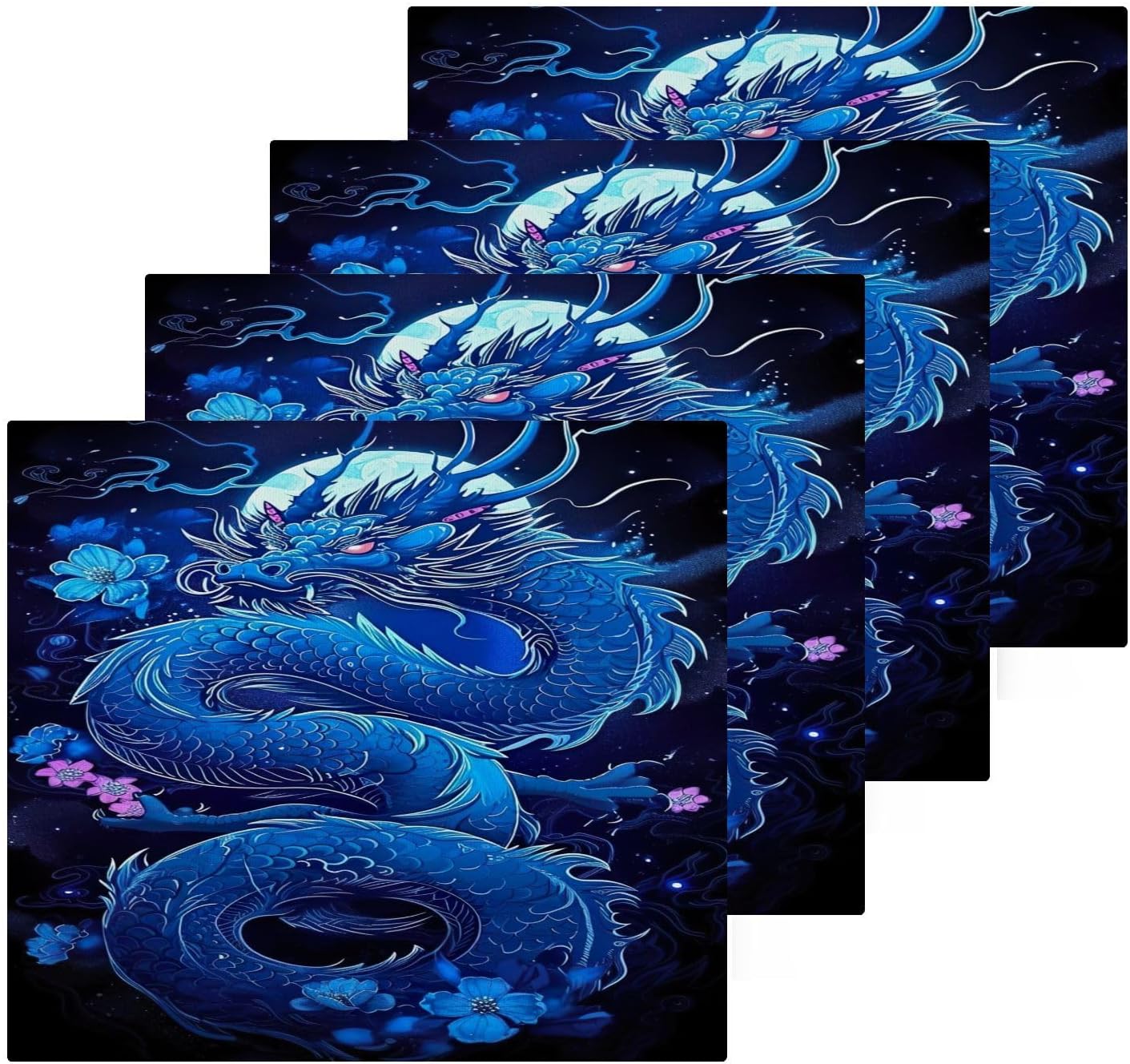 2-Pack Dragon Washcloths Soft Absorbent Baby Face Towels