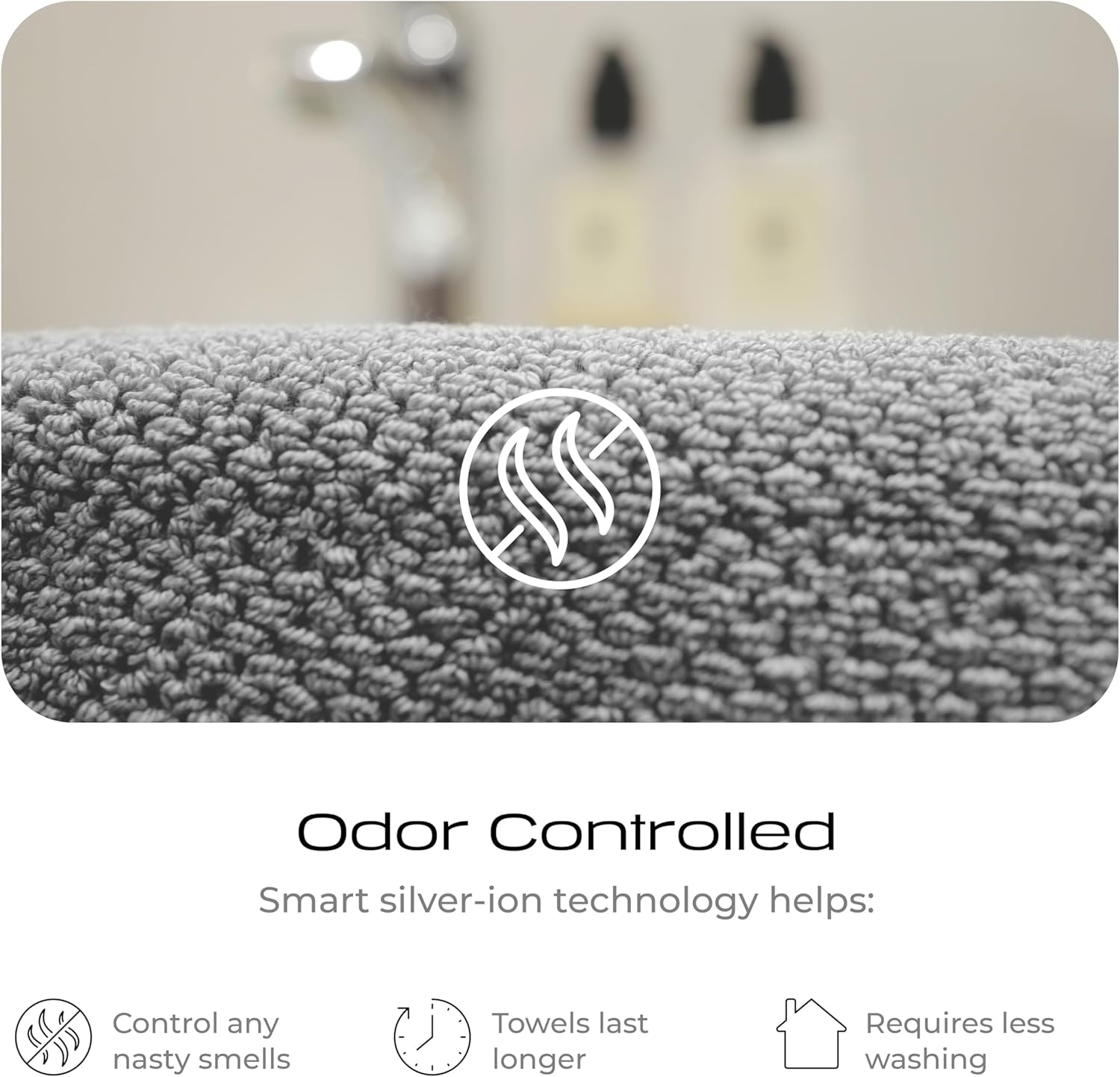 Luxury Face Washcloths Silver Infused 4-Pack