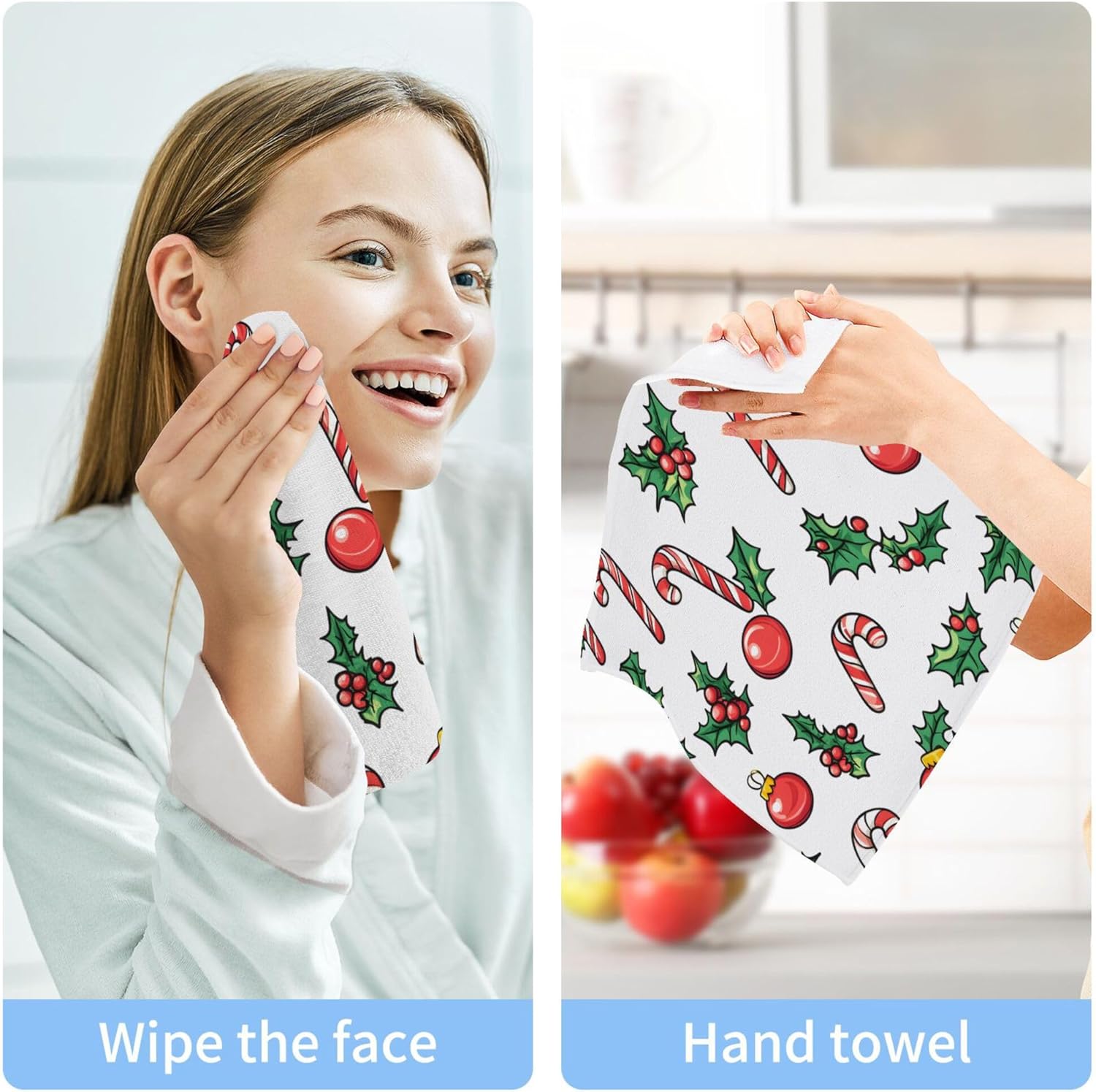 Cheerful Christmas Washcloths from Xigua