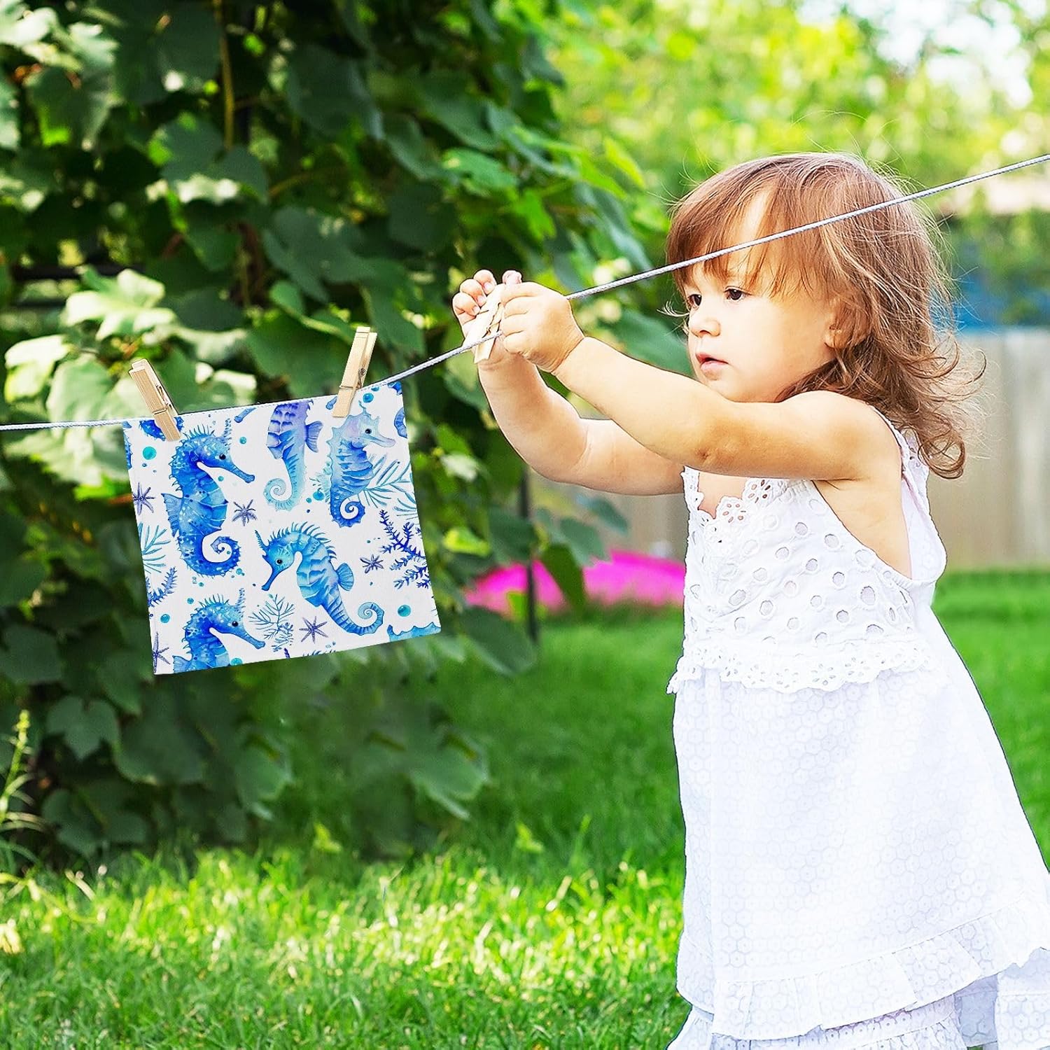 Seahorse Washcloth 2-Pack for Babies