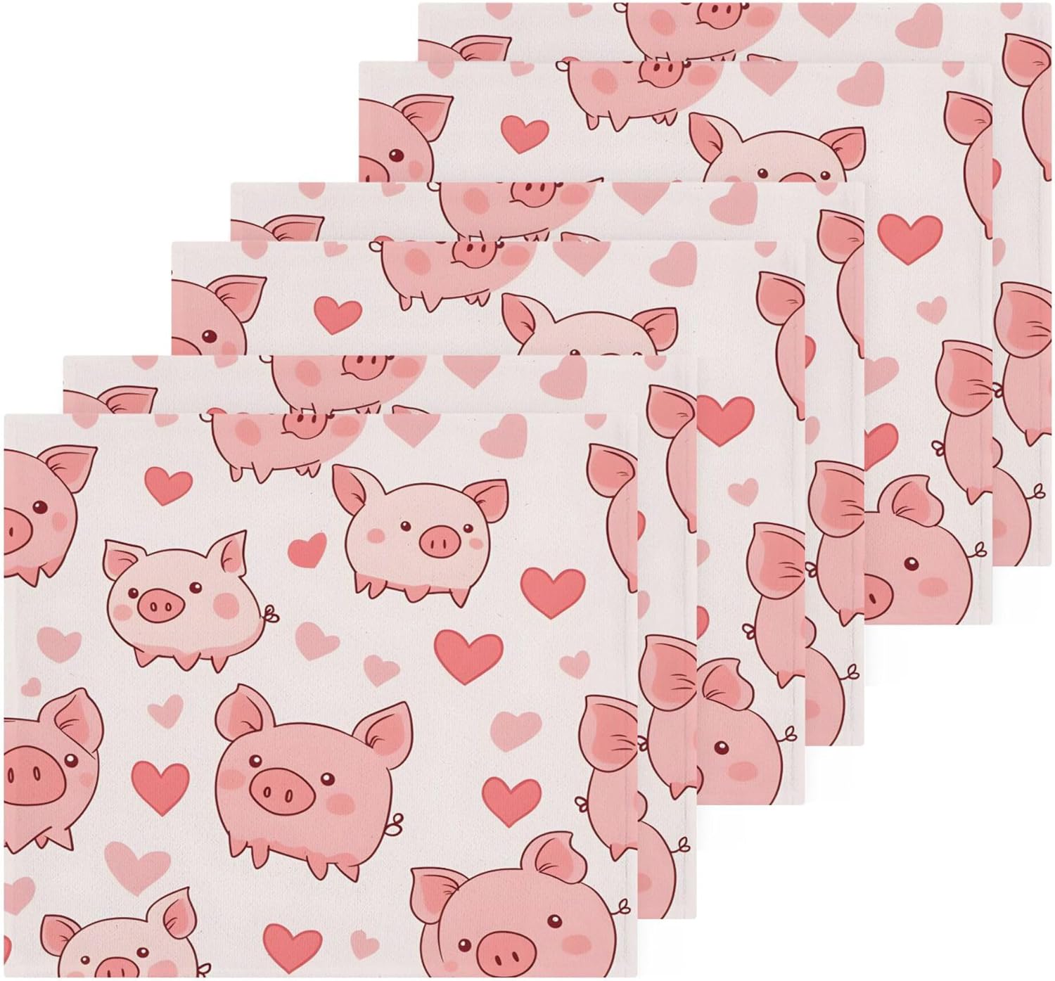 Xigua Cute Pig Washcloth Set