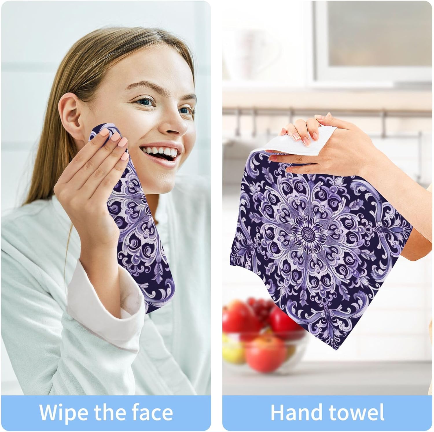 Vivid Multi-Purpose Washcloth Set for Face Kitchen and Bathroom