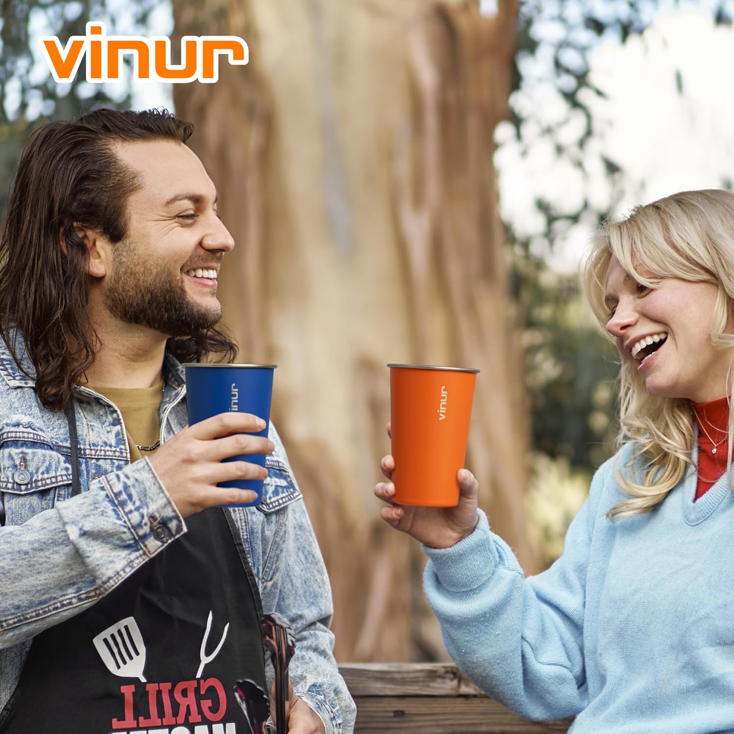 Stainless Steel Pint Glasses 4-Pack 16 Oz Child-Friendly Durable Eco-Friendly