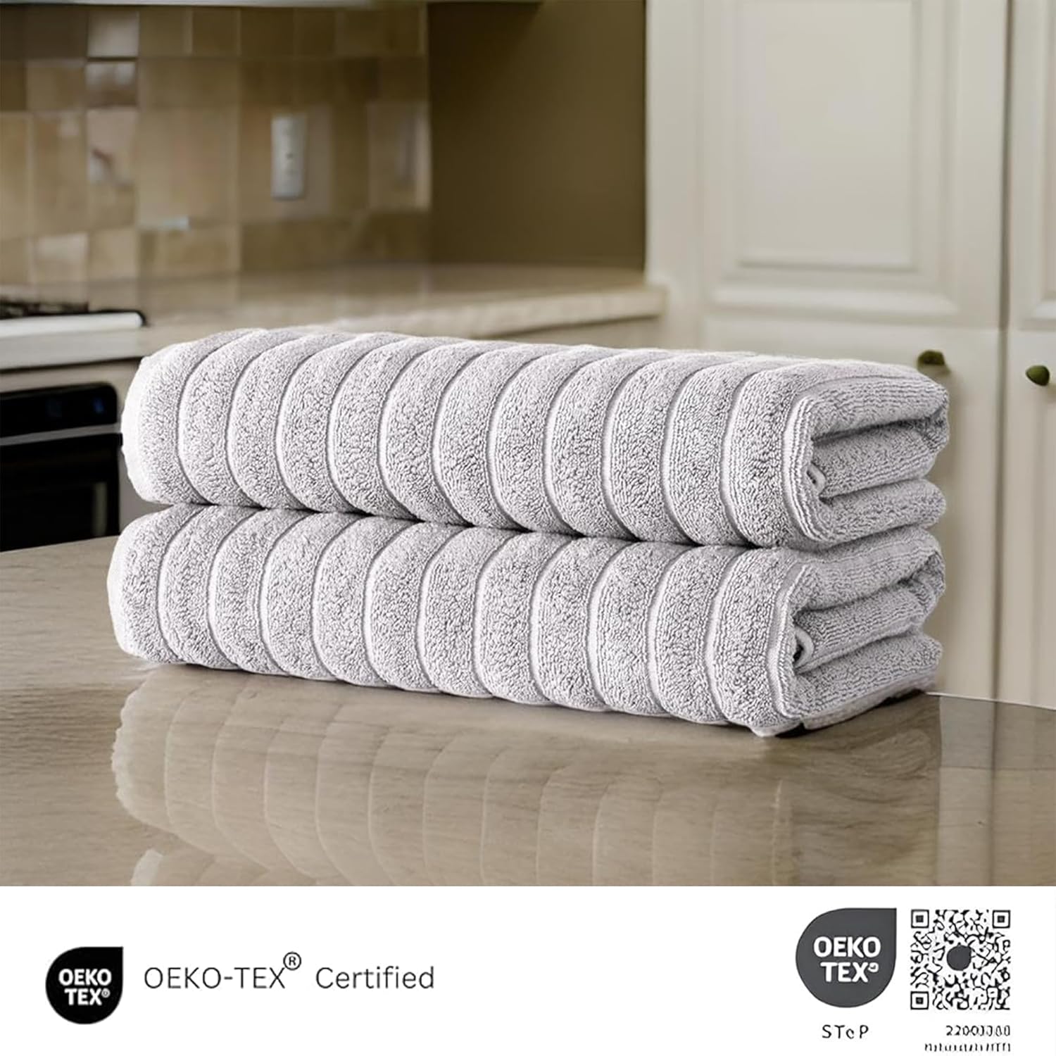 Luxury Turkish Cotton Bath Towels Set - 27x54
