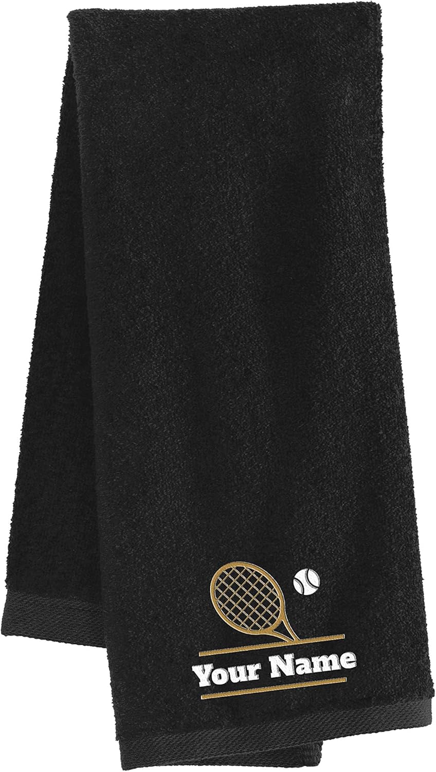 Personalized Tennis Towel with Embroidered Name - 16x26