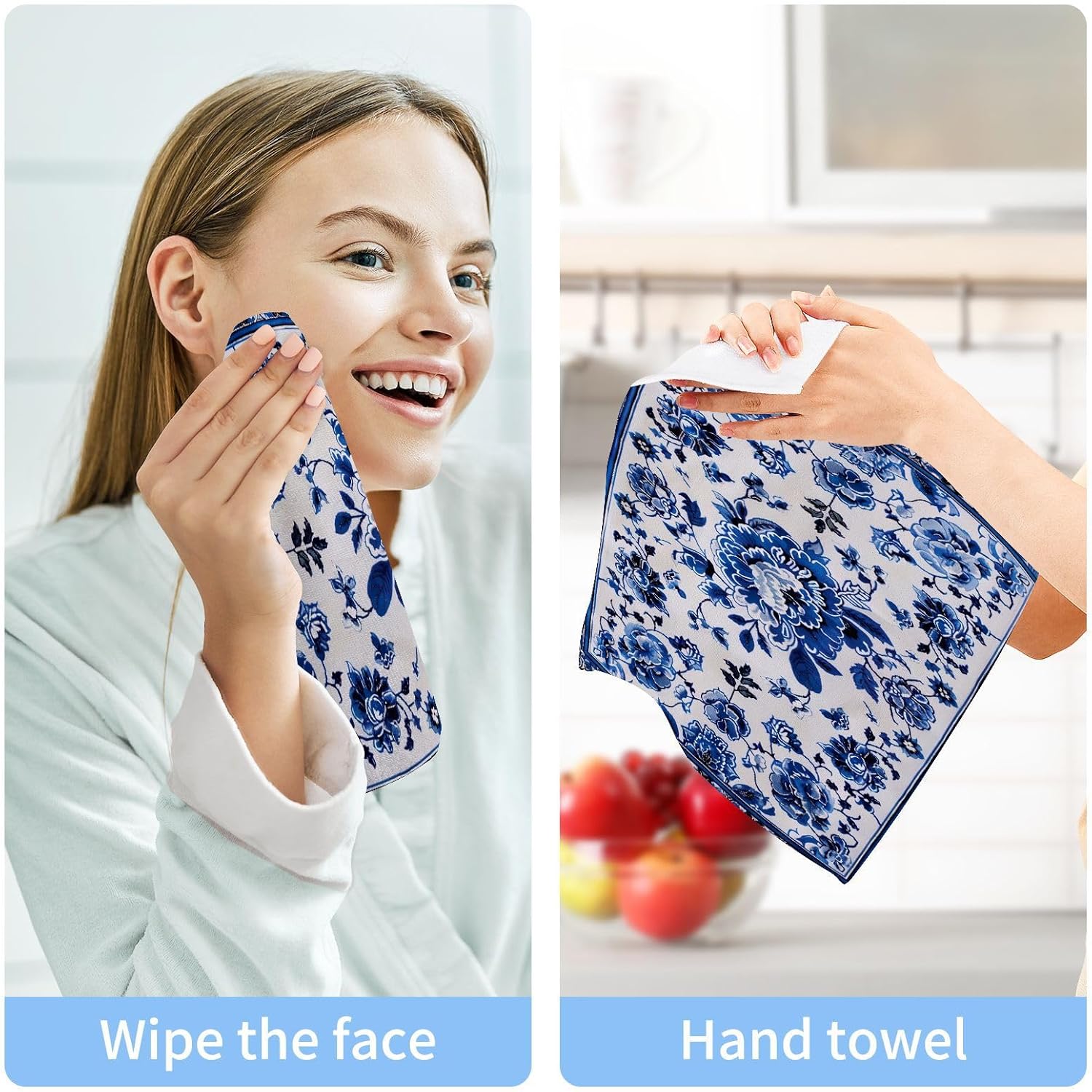 Sturdy Soft Washcloth Set Reusable Durable for Face Hand More