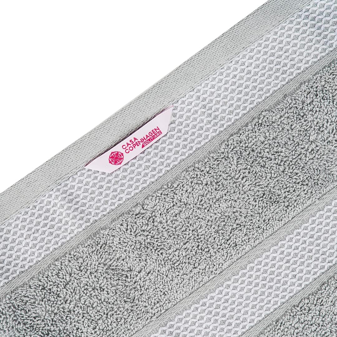 CASA COPENHAGEN 4-Piece Solitaire Bath Towel Set