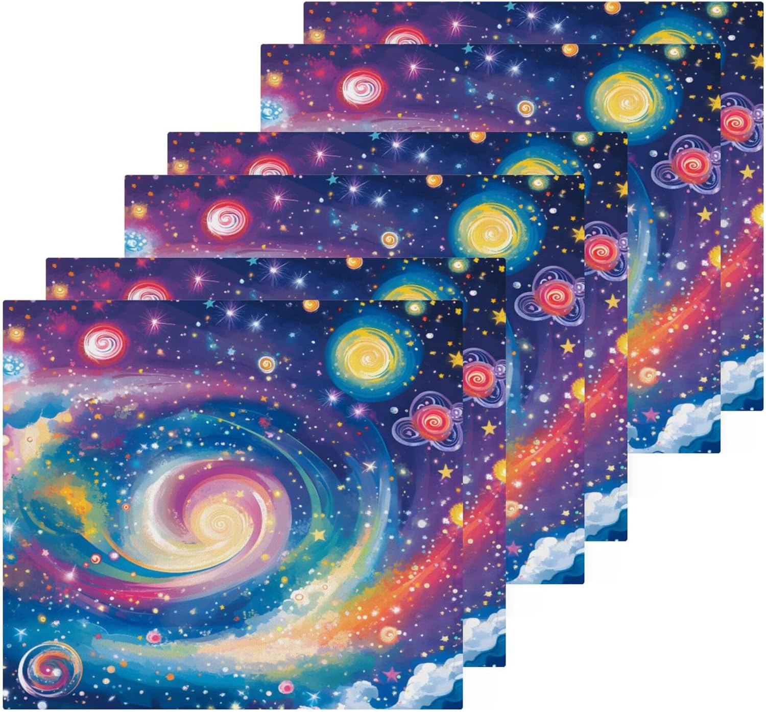 Fast Drying Galaxy Washcloth Set for Bathroom Kitchen