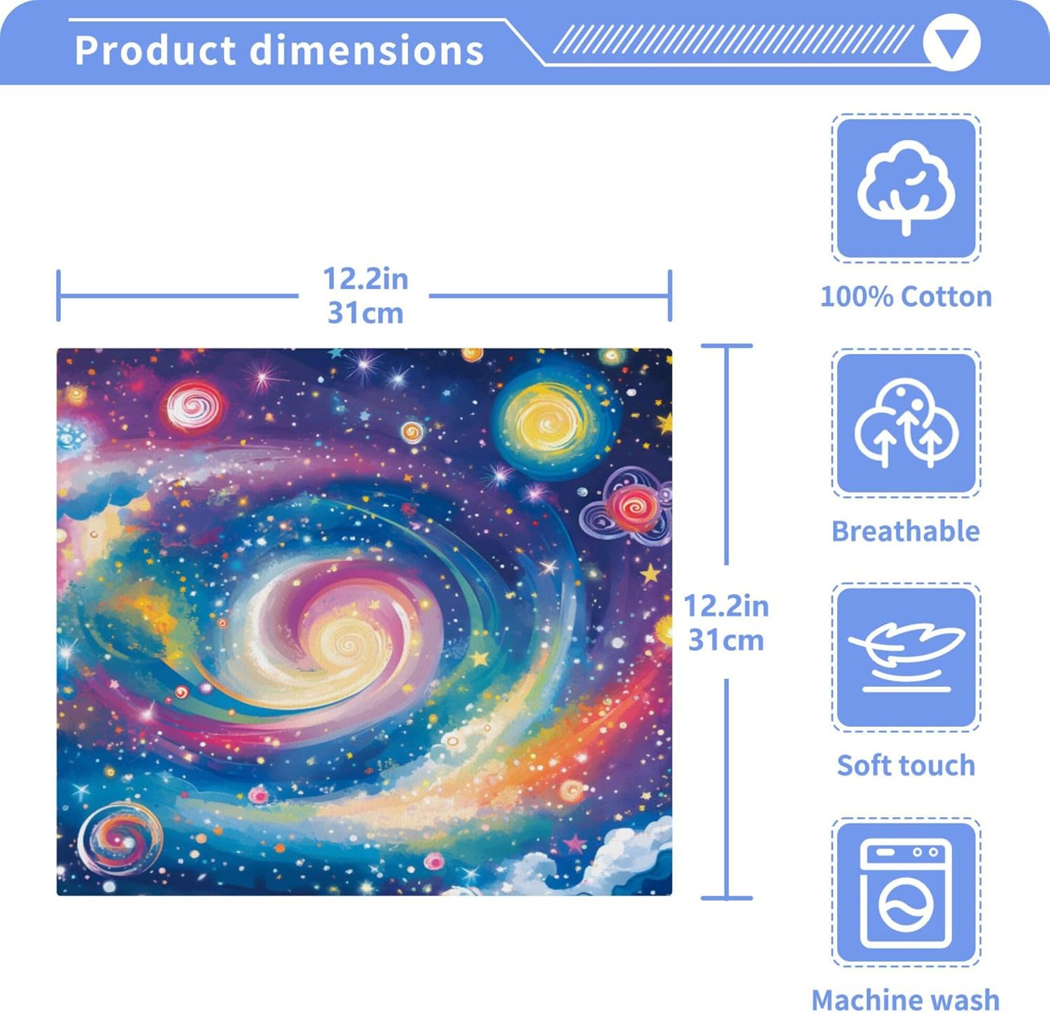 Fast Drying Galaxy Washcloth Set for Bathroom Kitchen