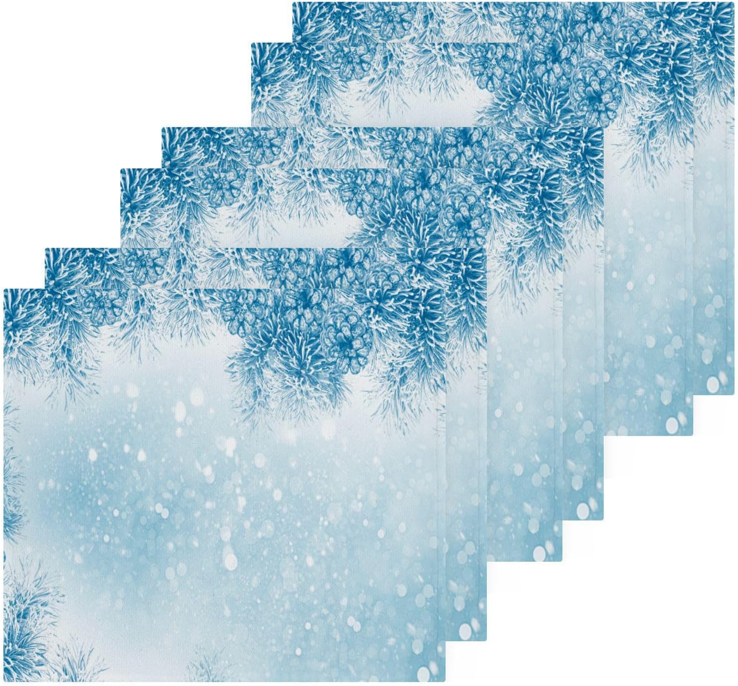 Compact Christmas Snowflakes Washcloth Set Soft Reusable for Baby Kids