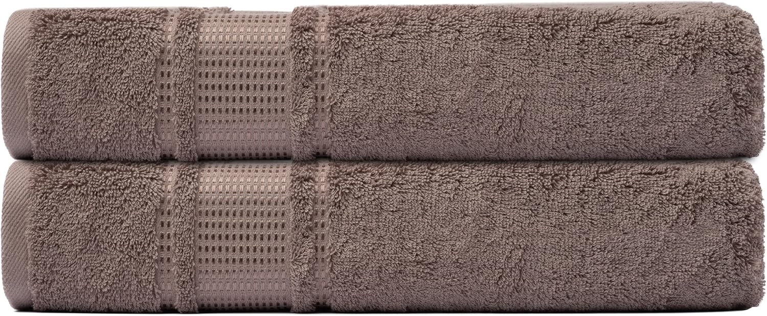 2-Piece Mocha Brown Bath Towel Set