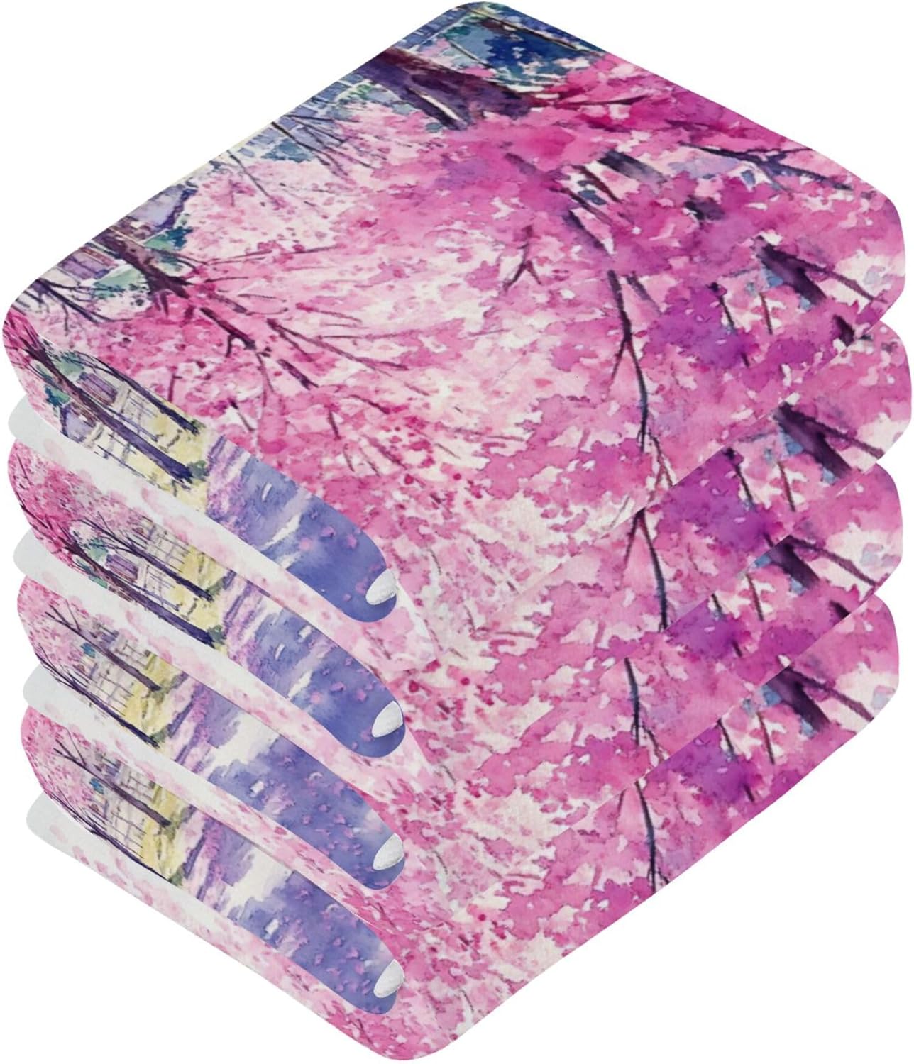 Cherry Blossom Washcloth Set - Fast Drying Multi-Purpose Towels