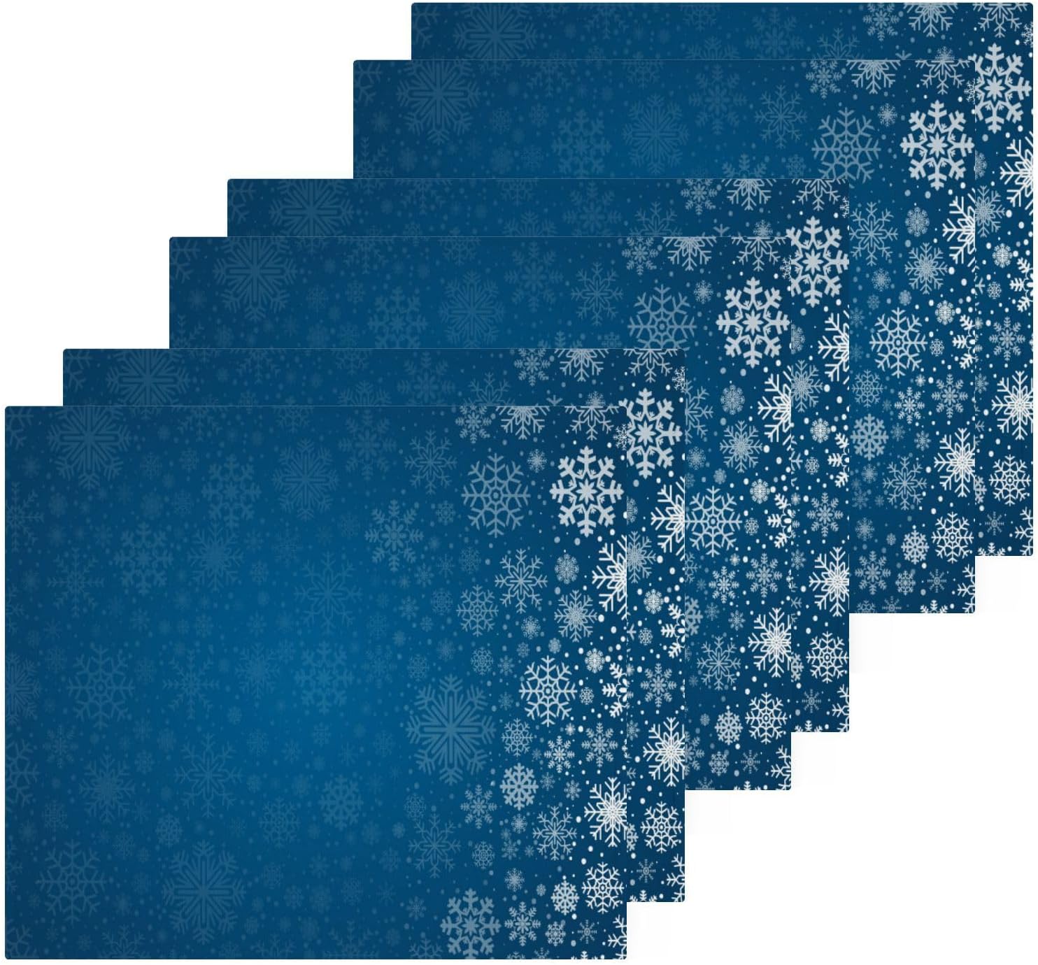 YetTasar Blue Snowflake Washcloths Soft Reusable
