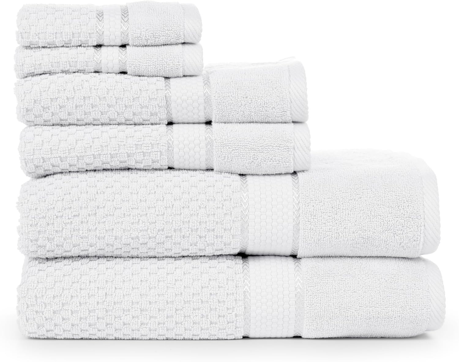 Ample Decor 6 Piece Towel Set - 100 Cotton Quick Dry