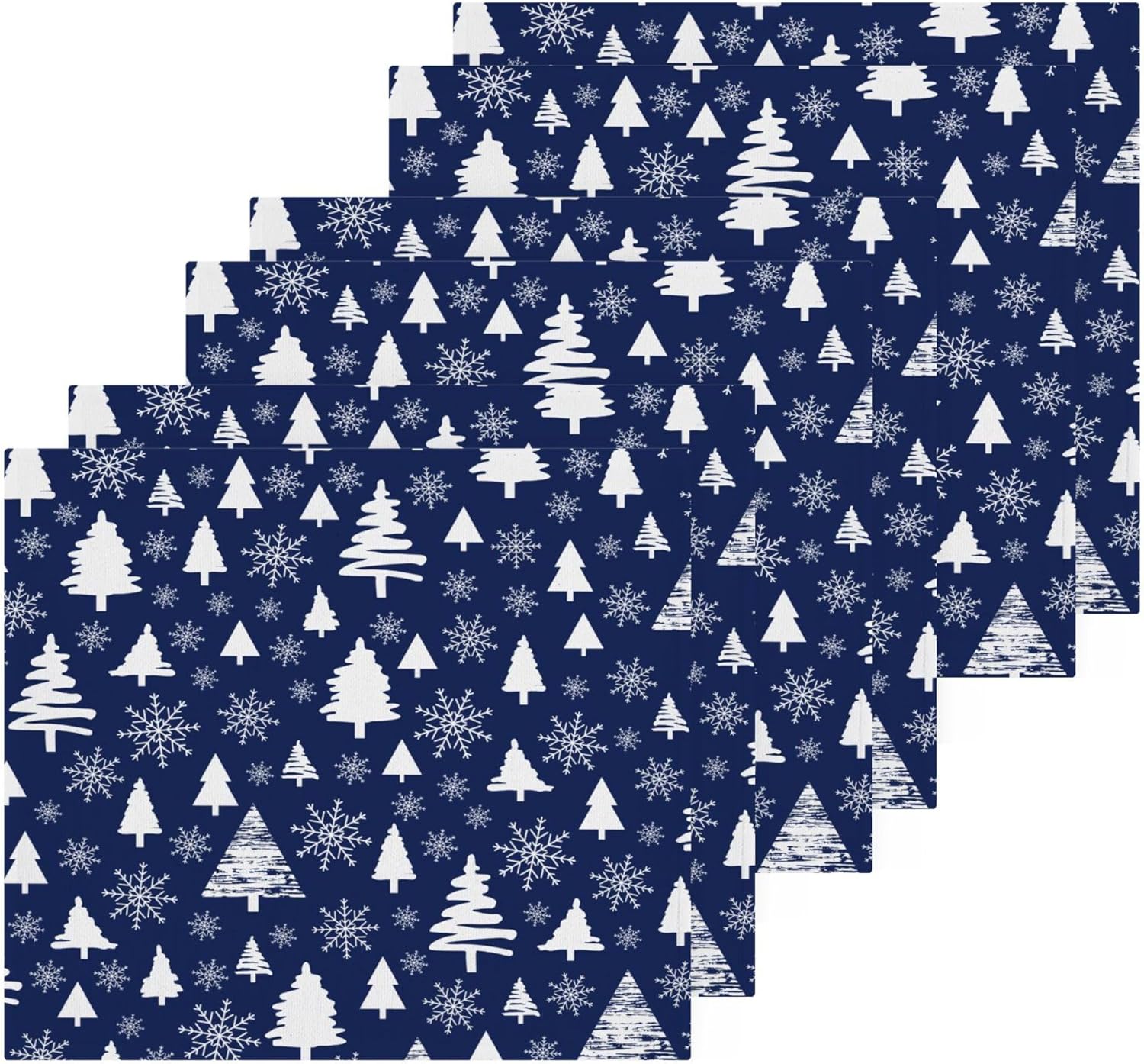 Xigua Christmas Trees Washcloth Set 212 Pcs 12x12inch Fast Drying Multi-Purpose Use