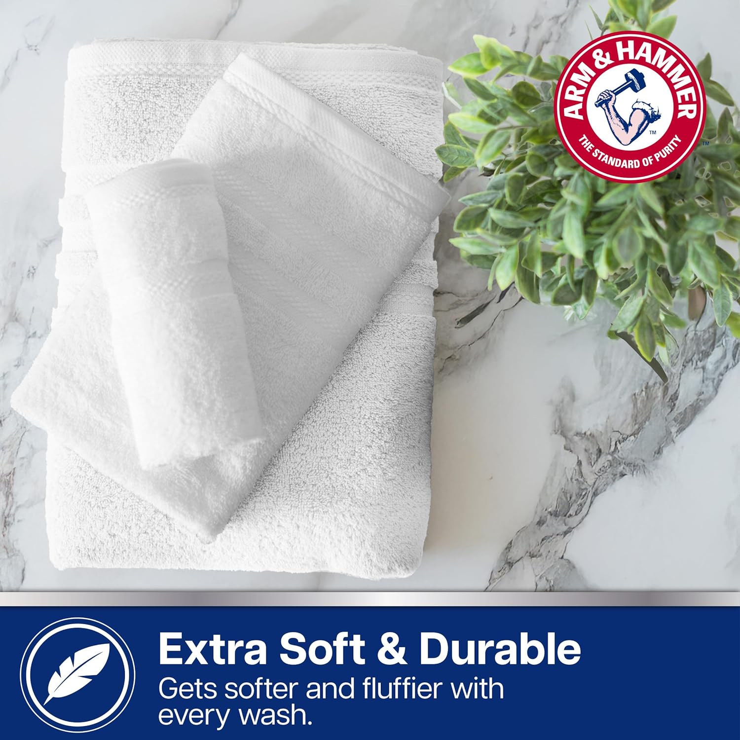 AntiOD 6-Piece Performance Towel Set Grey