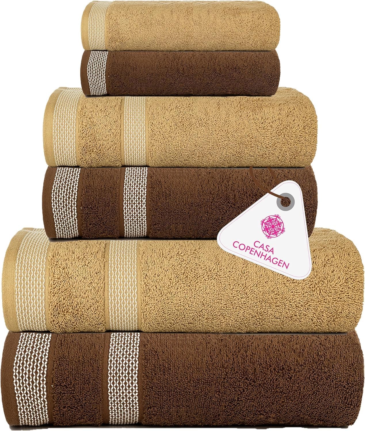 Elegant 6-Piece Solitaire Towel Set