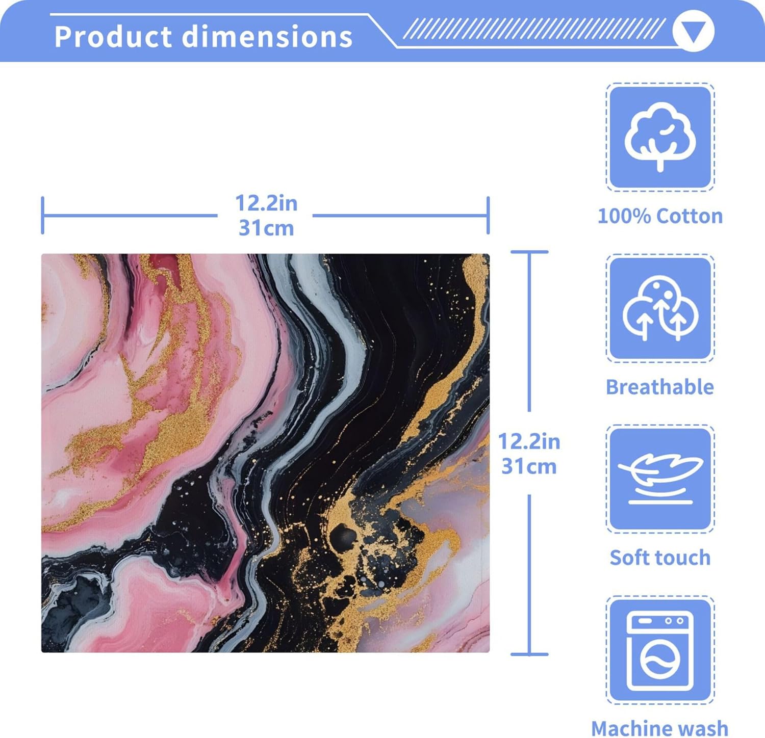 Premium Marble Washcloth Set for Fast Drying