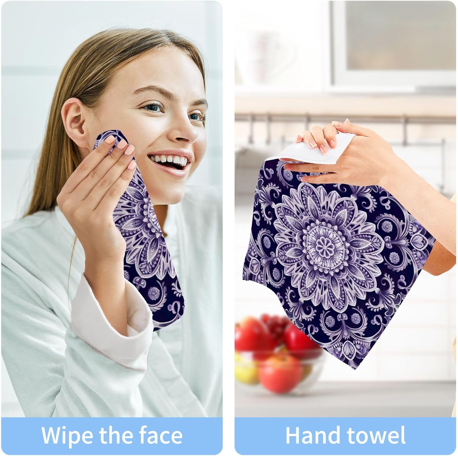 Xigua Mandala Washcloth Set multi-sized